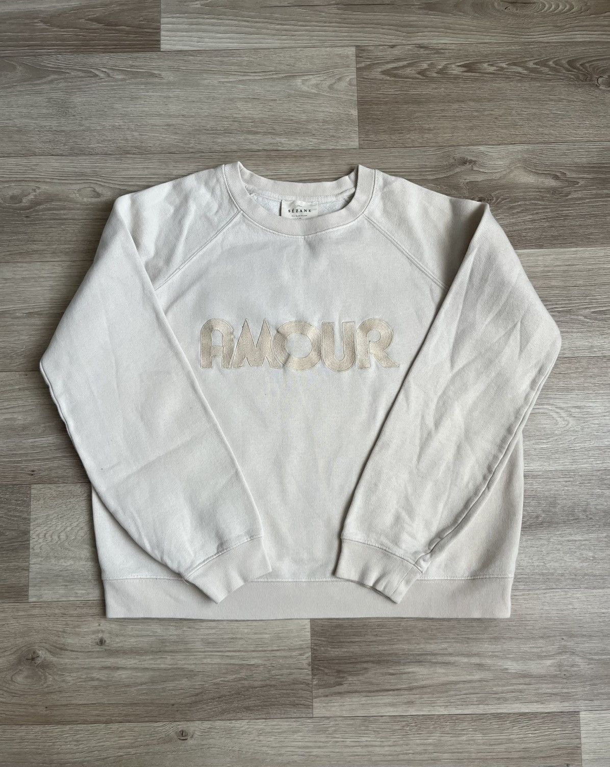Sezane Sézane Amour Center Big Logo Sweatshirt Size S / US 4 / IT 40 - 1 Thumbnail