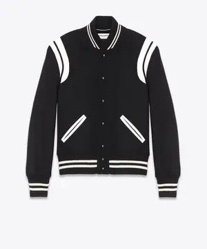Saint Laurent Paris oc11z1225 Teddy Jacket in Wool in Black & White Size US S / EU 44-46 / 1 - 1 Thumbnail