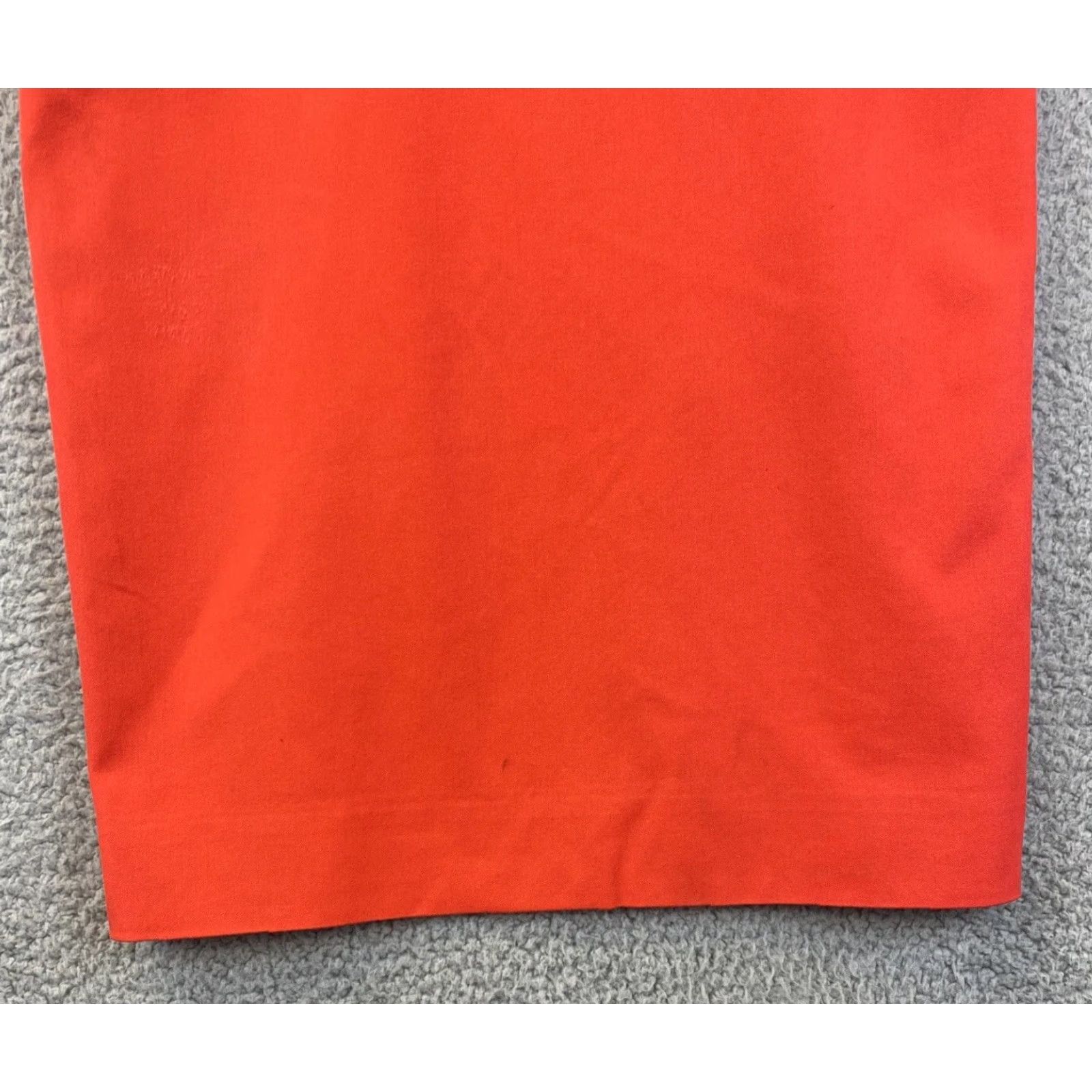 Vintage J Crew Women Sleeveless Orange Dress Size 0 — Regular Sheath Knee Length, Polyester, Round Neck, Zip, Solid, Fall, Spring, Business, 69-20 Size XS / US 0-2 / IT 36-38 - 5 Thumbnail