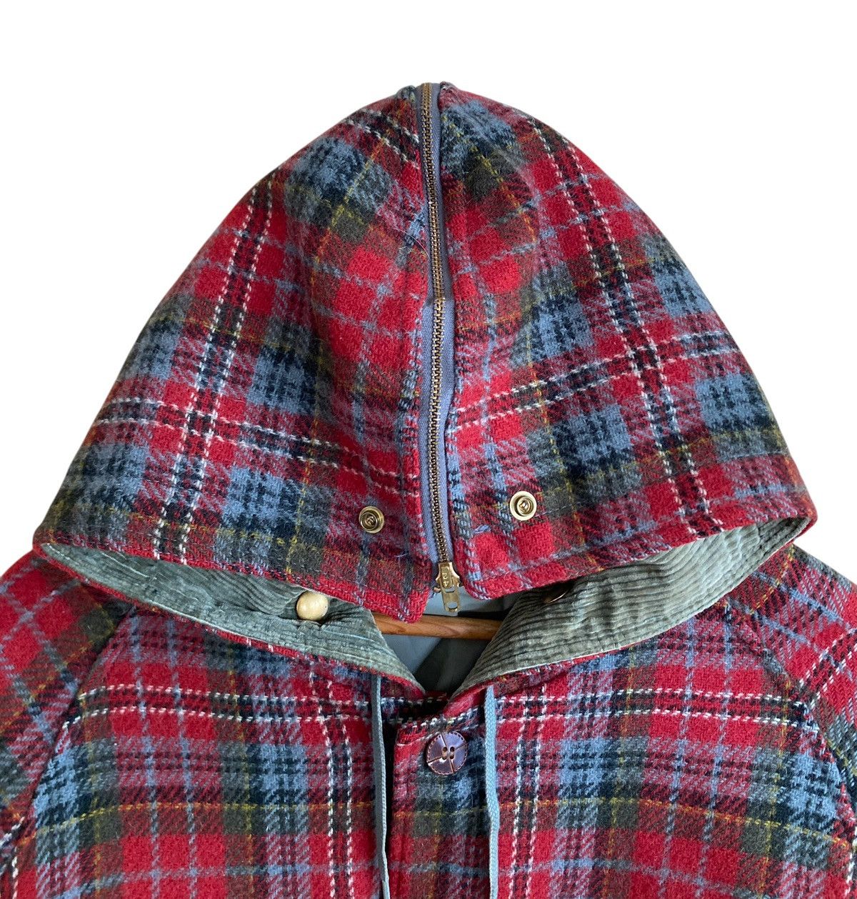 Pendleton Rare Vintage Lobo By Pendelton Checkered Wool Hoodie 1970s Size US XL / EU 56 / 4 - 6 Thumbnail