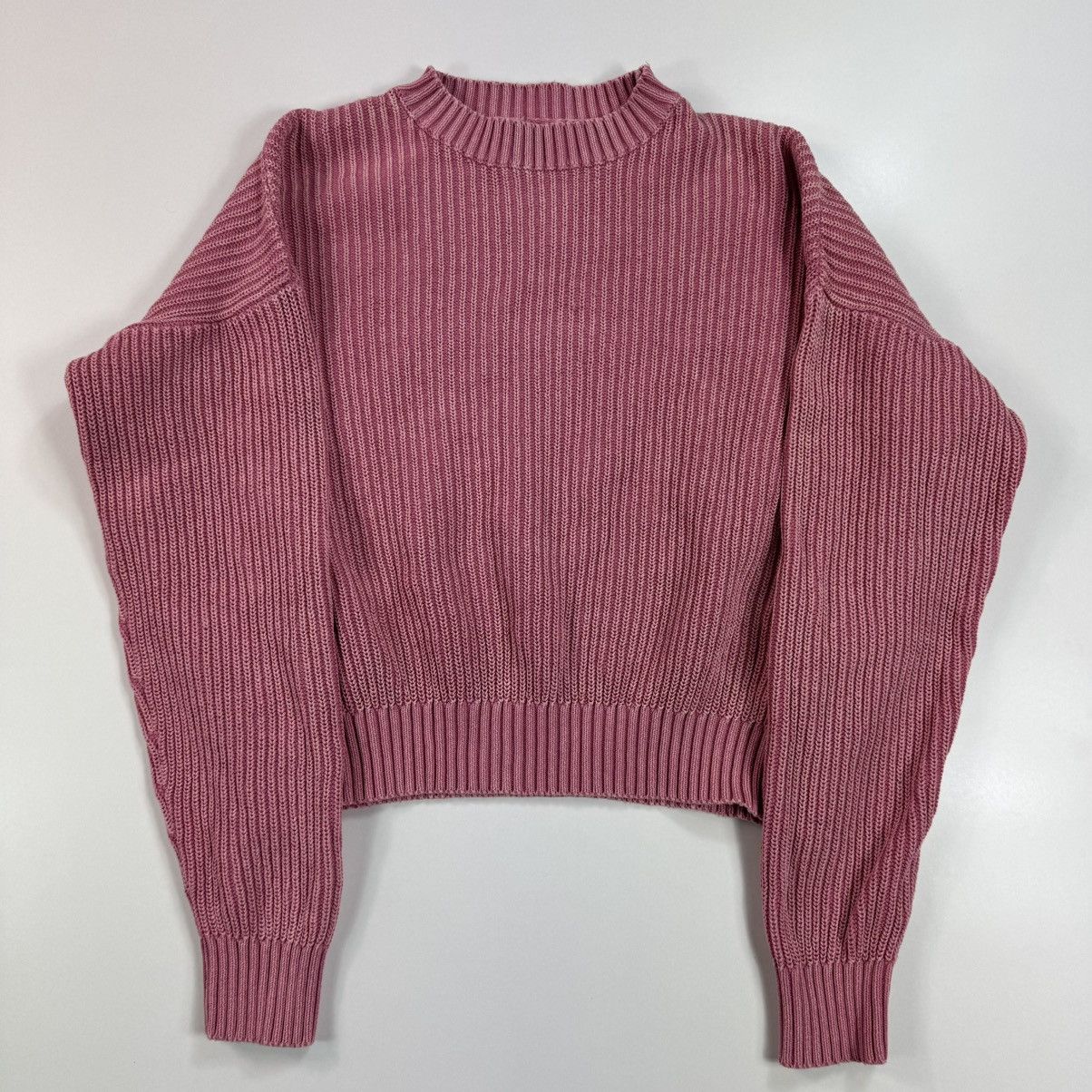 Acne Studios × Japanese Brand Cropped Washed Ribbed Knit Acne Studios Style ALD Japanese Size US S / EU 44-46 / 1 - 8 Thumbnail