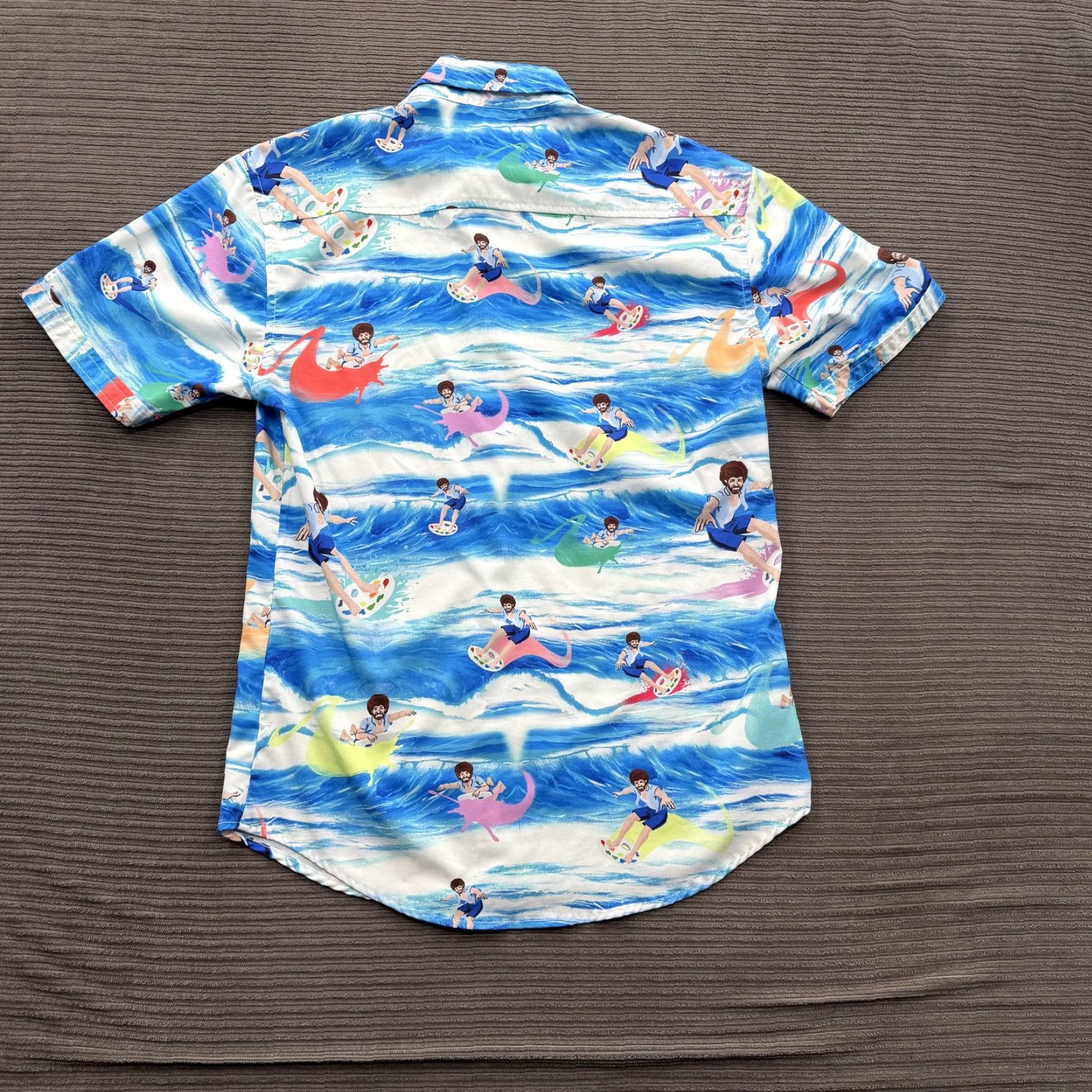 Vintage VINTAGE RSVLTS Bob Ross Shirt Mens S Blue Surfer Waves Button Up Art Print Casual Size US S / EU 44-46 / 1 - 2 Thumbnail