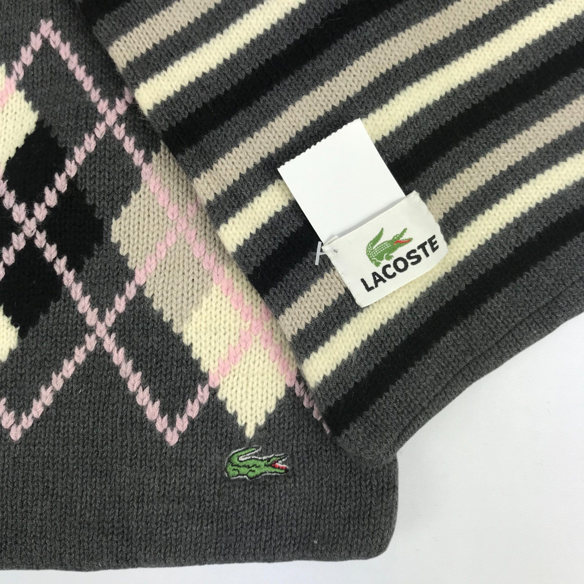 Lacoste Vintage Lacoste Scarf Muffler Wool Ribbed Knit ScarveS Size ONE SIZE - 5 Thumbnail