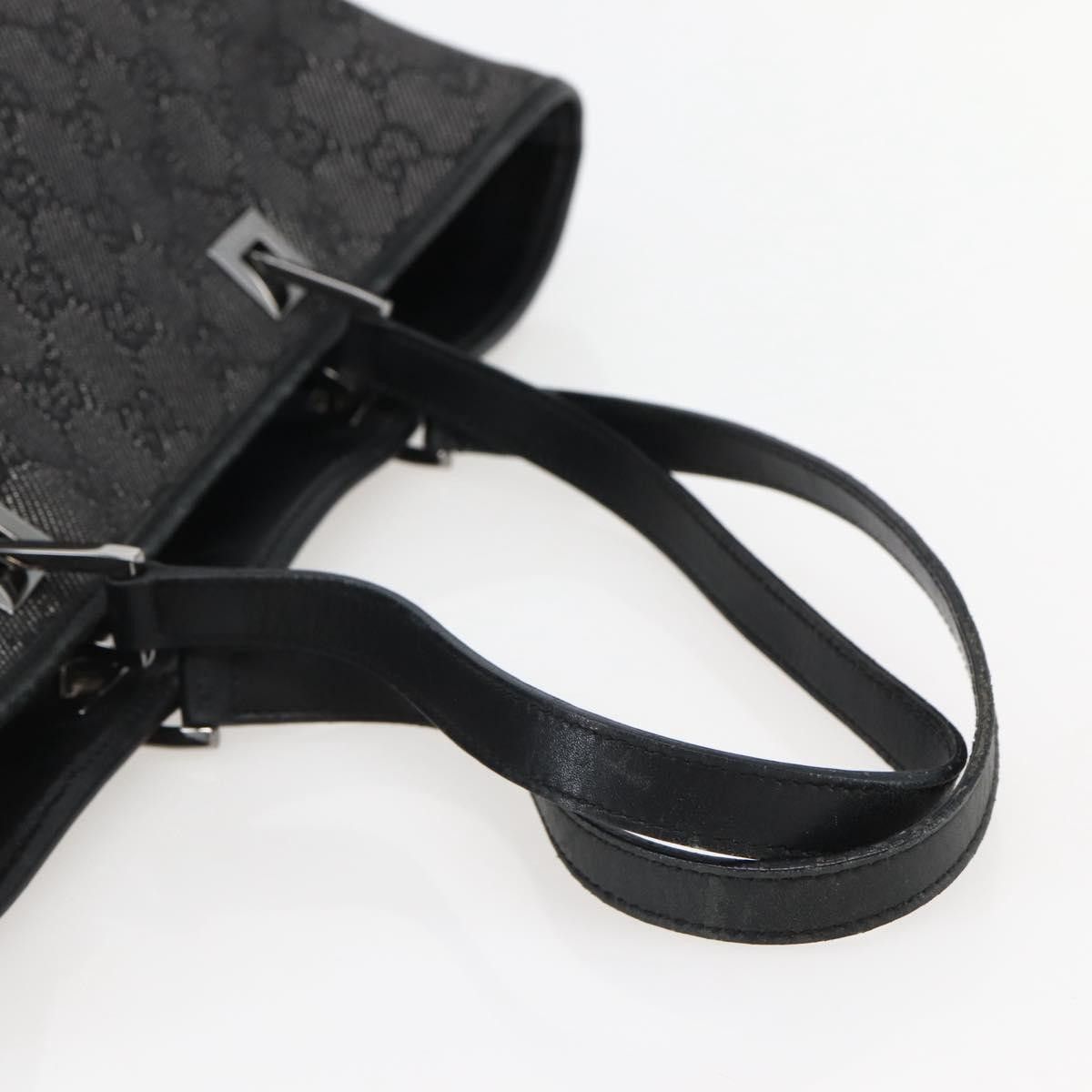 Gucci GUCCI GG Canvas Tote Bag Black Silver Size ONE SIZE - 7 Thumbnail