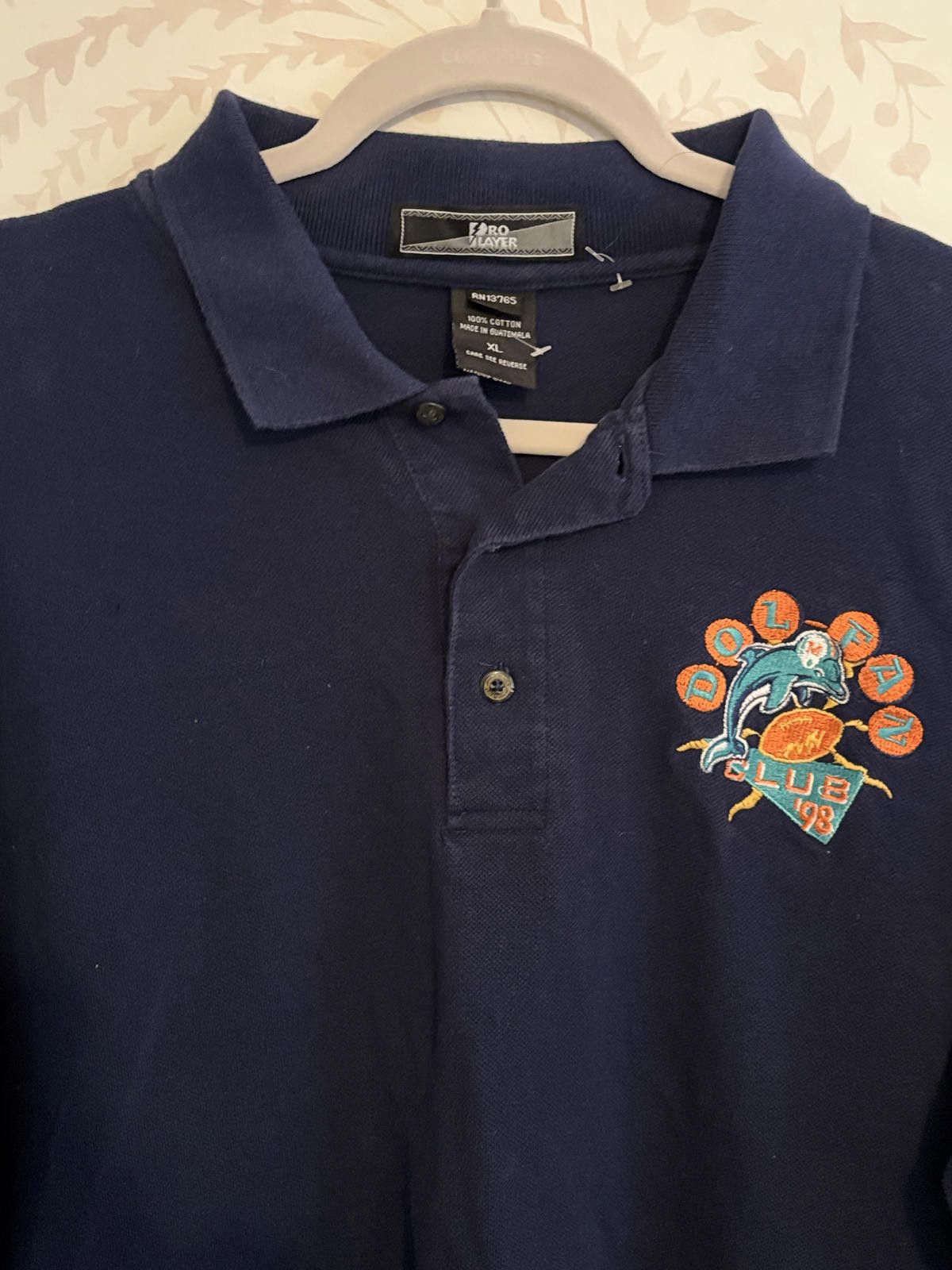 NFL Vintage Men Polo 1999 Dol-fan Club Miami Dolphins NFL Shirt Size US L / EU 52-54 / 3 - 4 Thumbnail