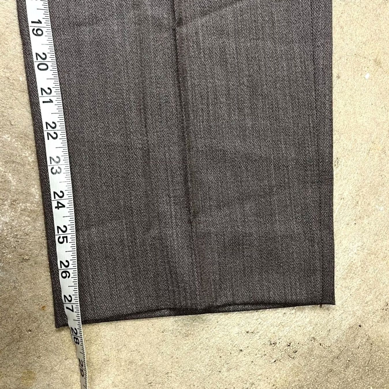 Zanella Zanella Wool Trousers Flat Front Herringbone Size 36 Todd - Gray Dress Pants Size US 36 / EU 52 - 6 Thumbnail