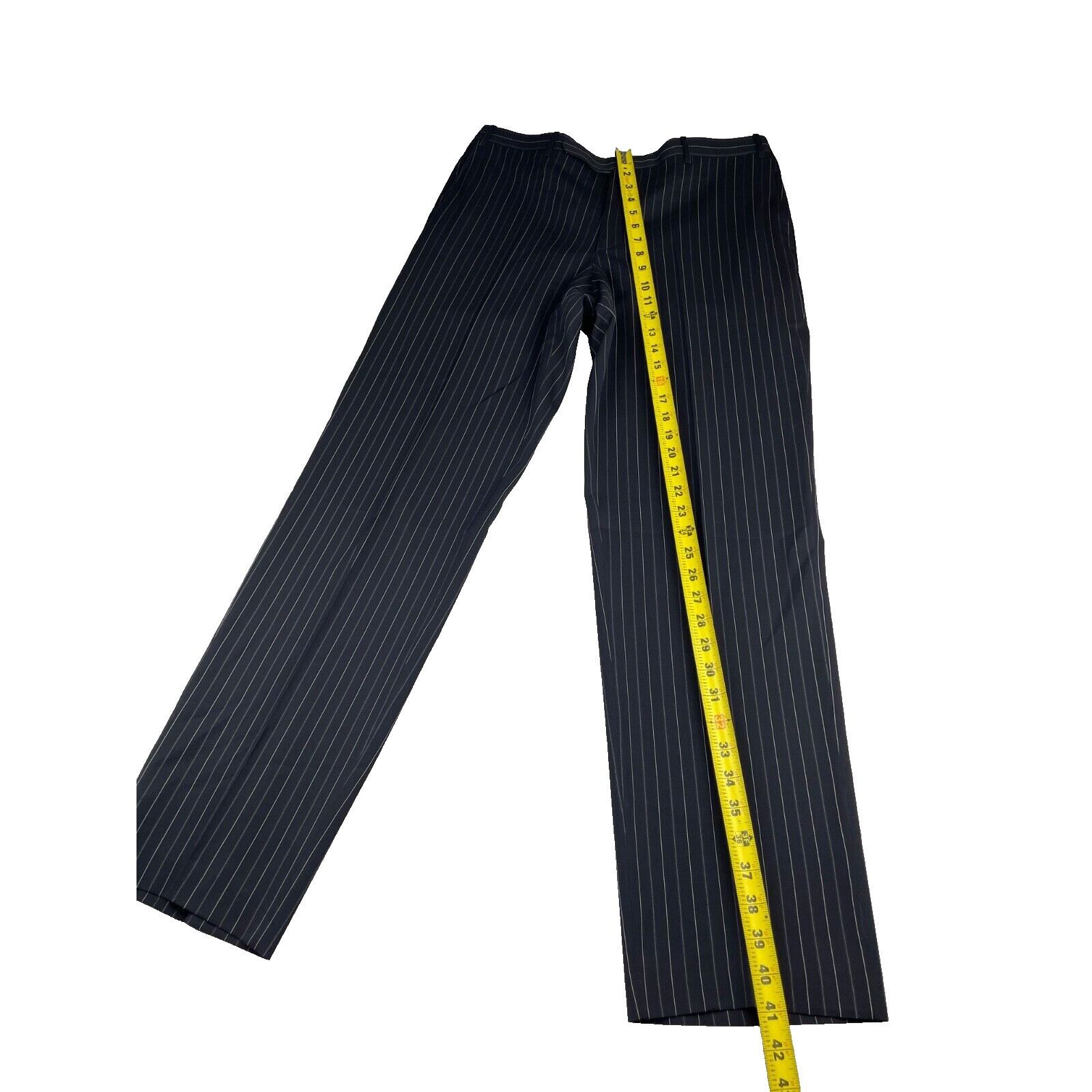Corneliani Corneliani Trend Men's 2-Button Suit Black Bold Pinstripe • Size 42L - 15 Thumbnail