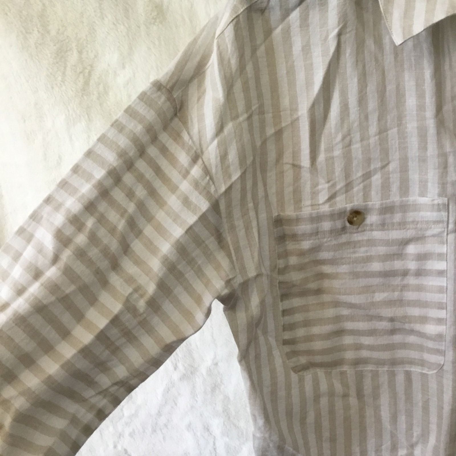 Other UpWest Cream and White Striped Button Shirt Size M / US 6-8 / IT 42-44 - 7 Thumbnail