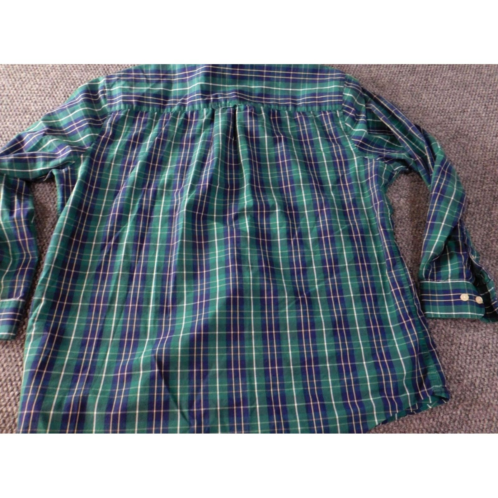 Vintage Saddlebred Shirt XL Green Plaid Button-Up Slimming Classic Fit Mens Long Sleeve Collar Button Size US XL / EU 56 / 4 - 6 Thumbnail