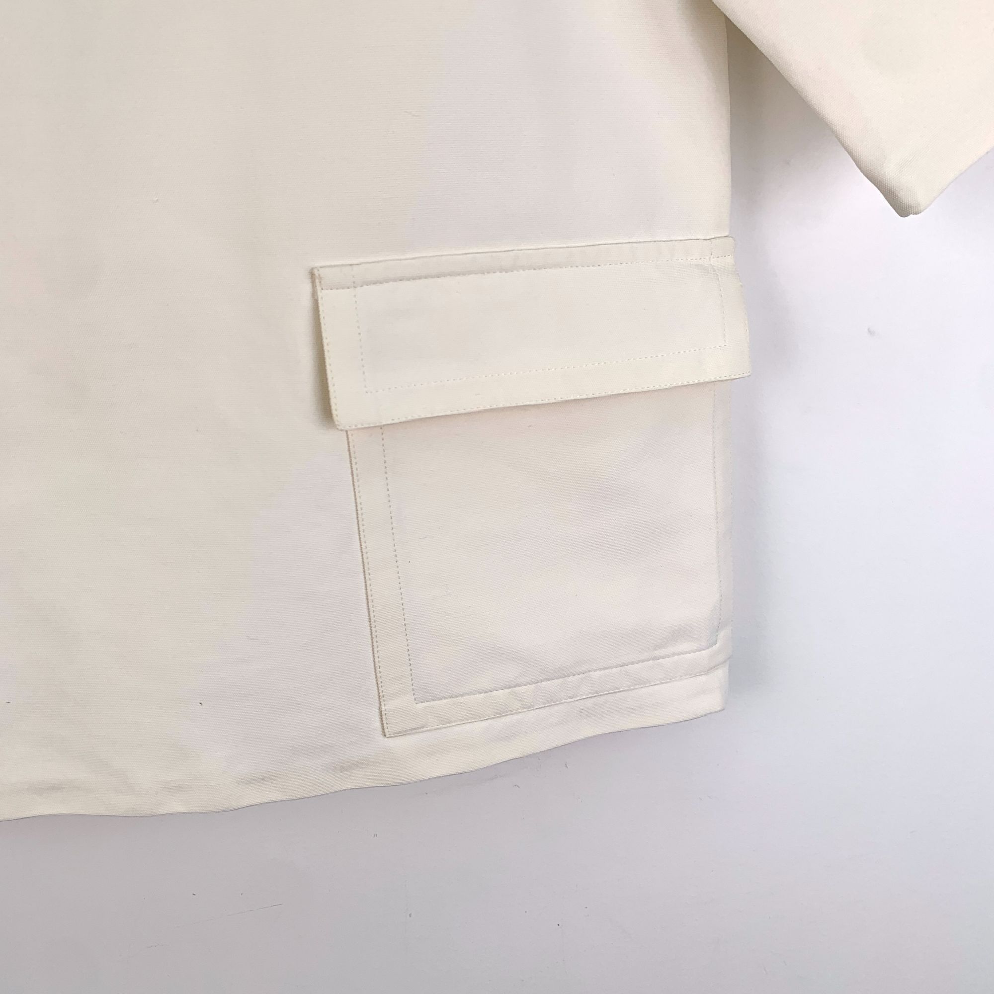 Gucci Gucci Beige Short-Sleeved Cotton Blend Top With Pockets Size Size S / US 4 / IT 40 - 5 Thumbnail