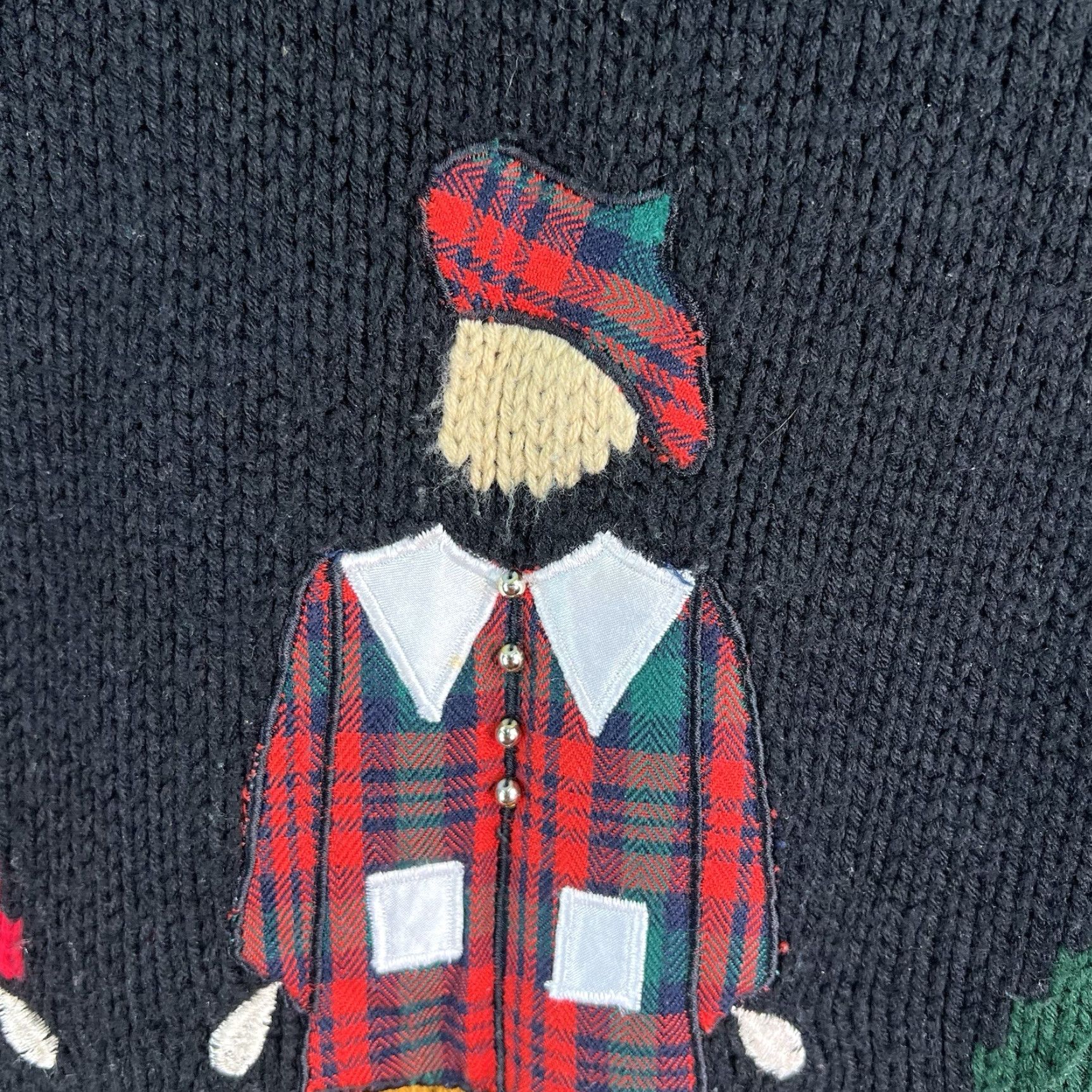 Vintage VINTAGE Cherry Stix Limited Peeps Women's Size: Medium Black Sweater 100% Acrylic Size M / US 6-8 / IT 42-44 - 4 Thumbnail