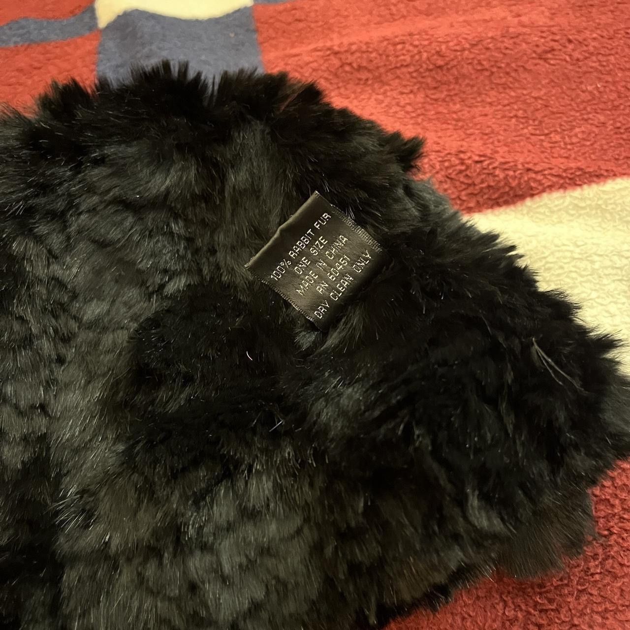 Other Surell rabbit Fur Winter bucket Hat Black one size cozy Size ONE SIZE - 2 Thumbnail