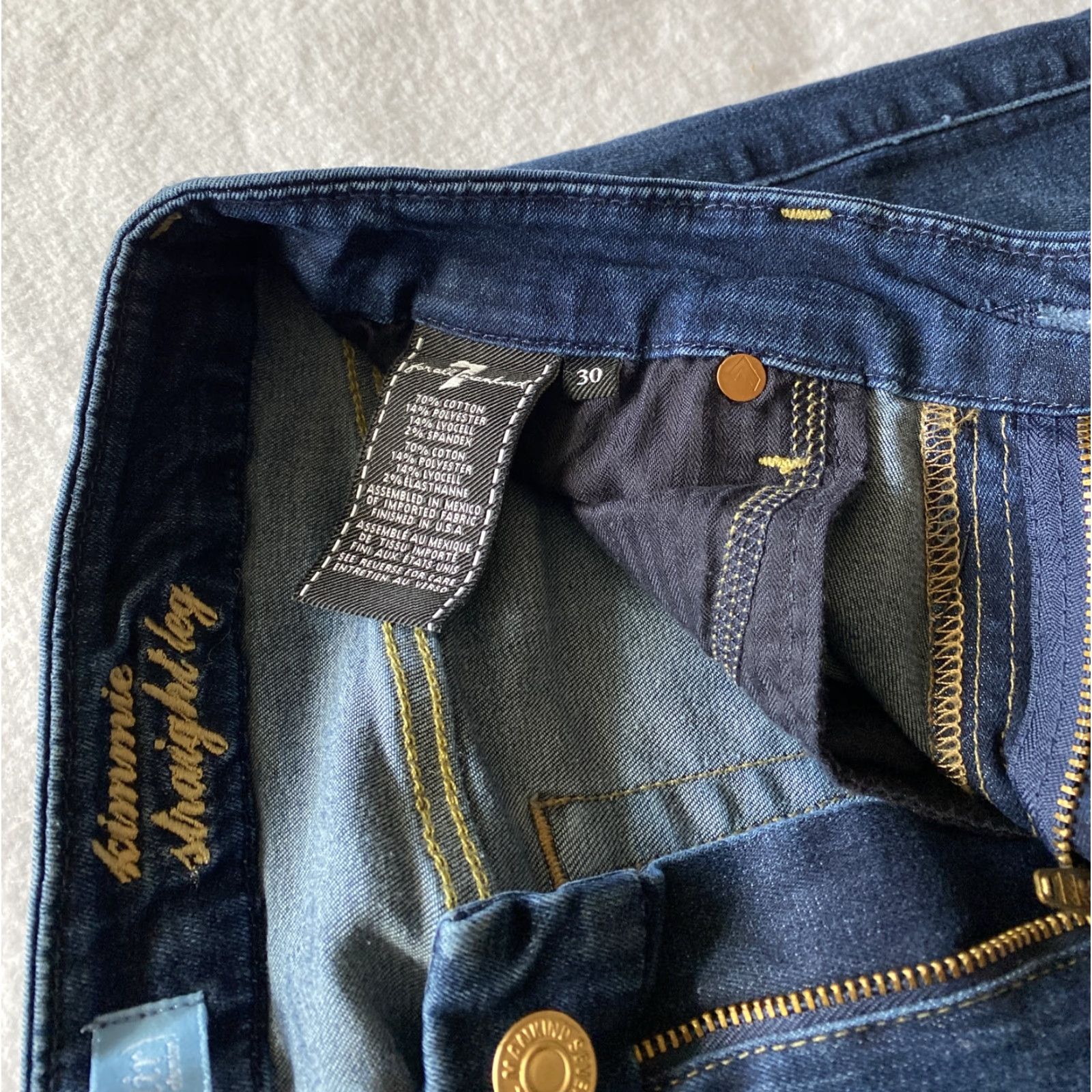 7 For All Mankind 7 For All Mankind Jeans Women’s Jeans Skinny Regular 30 30 29 Blue Stretch Womens Slim Straight 90s? Size 30" / US 8 / IT 44 - 4 Thumbnail