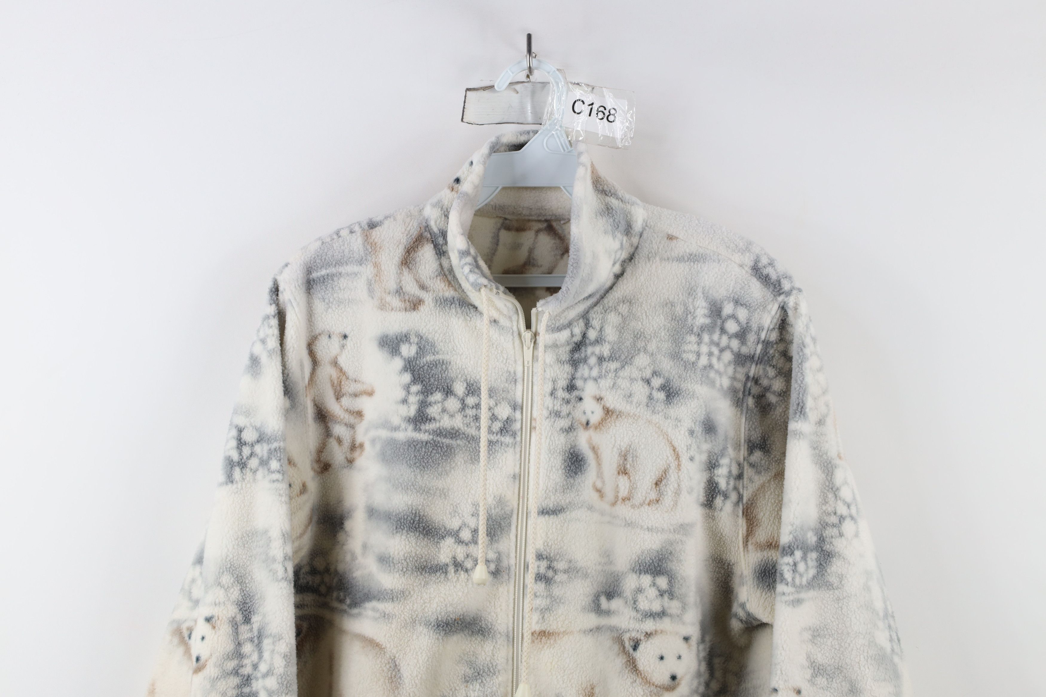 Vintage Vintage 90s Streetwear Bear All Over Print Fleece Jacket Size S / US 4 / IT 40 - 2 Thumbnail