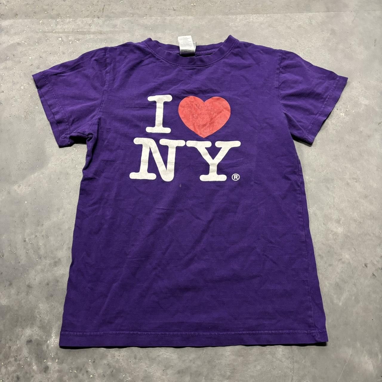 I Love NY × Vintage Crazy Vintage Y2K/2000s Grunge Purple “I Love NY” Streetwear Graphic Tee! Size US S / EU 44-46 / 1 - 1 Thumbnail