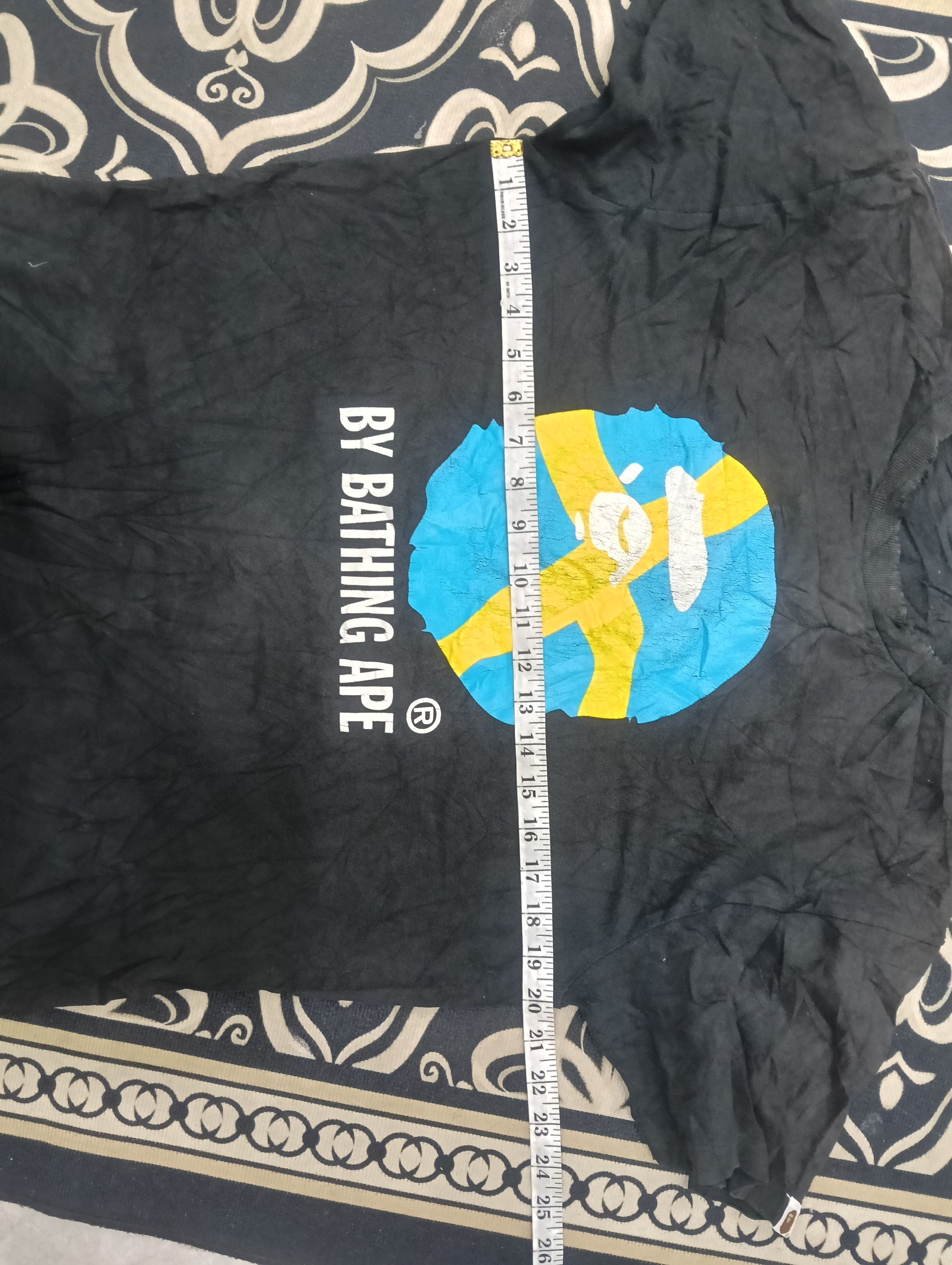 Bape Sick Thrashed Bape Swedish Flag Big Logo Tee Size US M / EU 48-50 / 2 - 14 Thumbnail