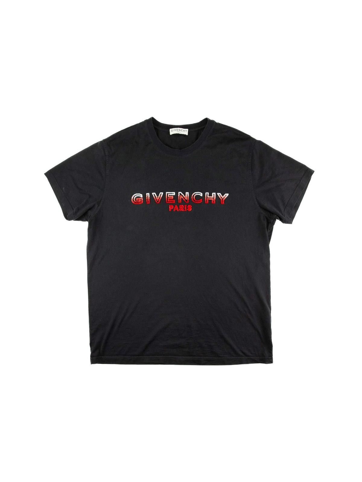 Givenchy Givenchy Mens Red Logo Black T Shirt Small Black Size US S / EU 44-46 / 1 - 1 Thumbnail