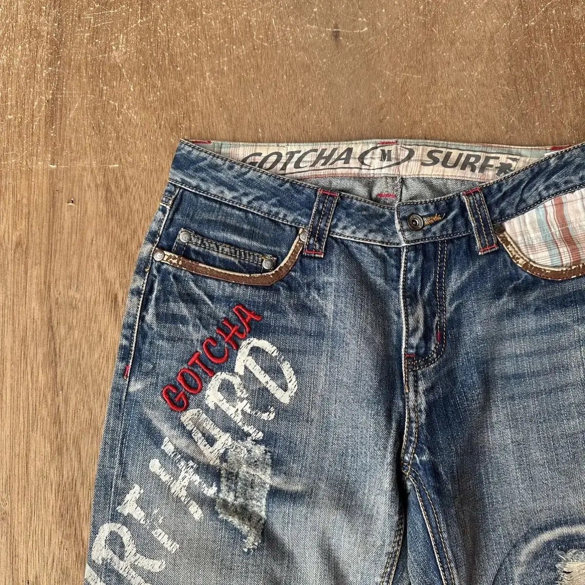 Gotcha STEALS💥VINTAGE GOTCHA SURF JEAN RIPPED VERY RARE DENIM PANT Size US 30 / EU 46 - 3 Thumbnail