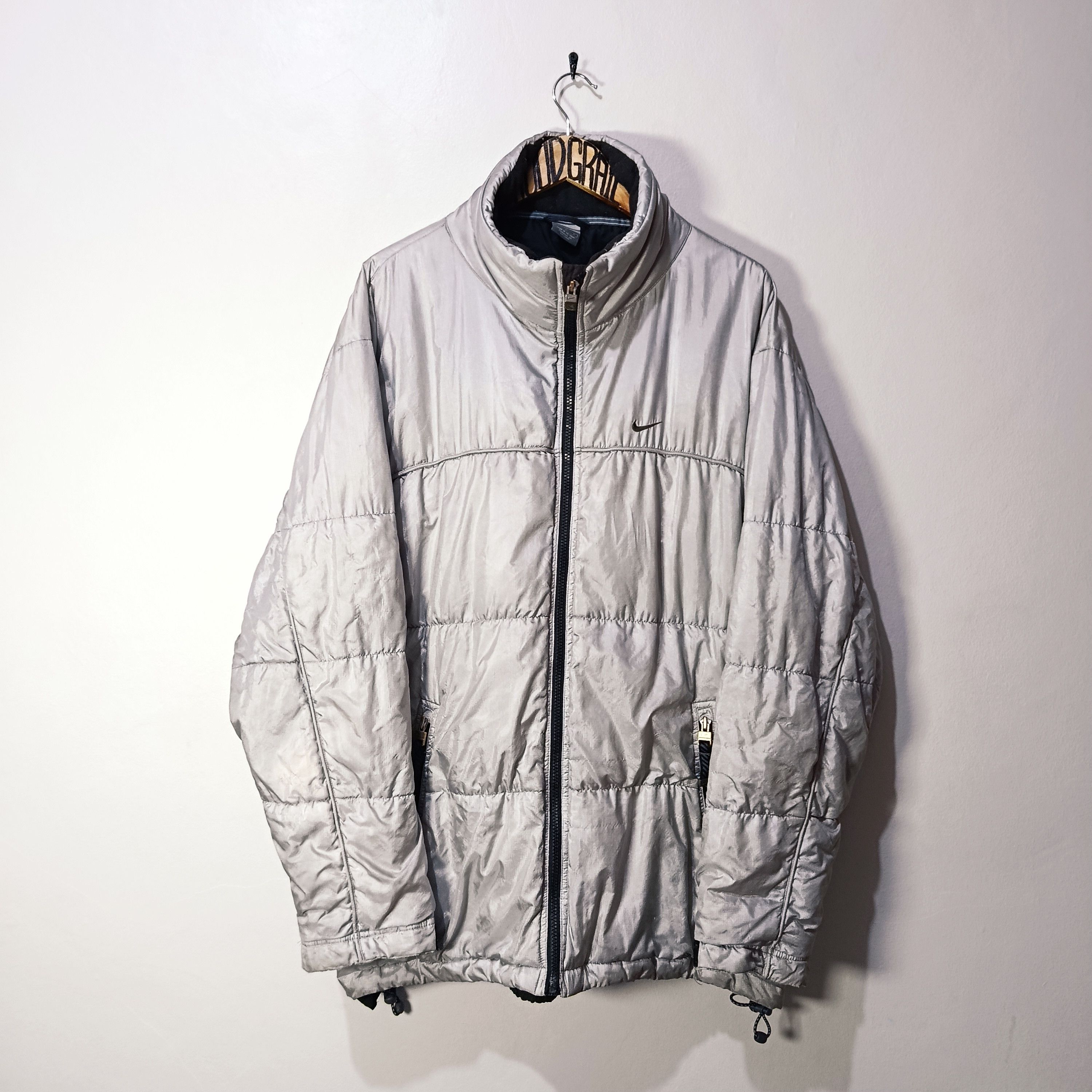 Nike Nike Metallic Silver Vintage Puffer Jacket Y2K Size US L / EU 52-54 / 3 - 2 Thumbnail