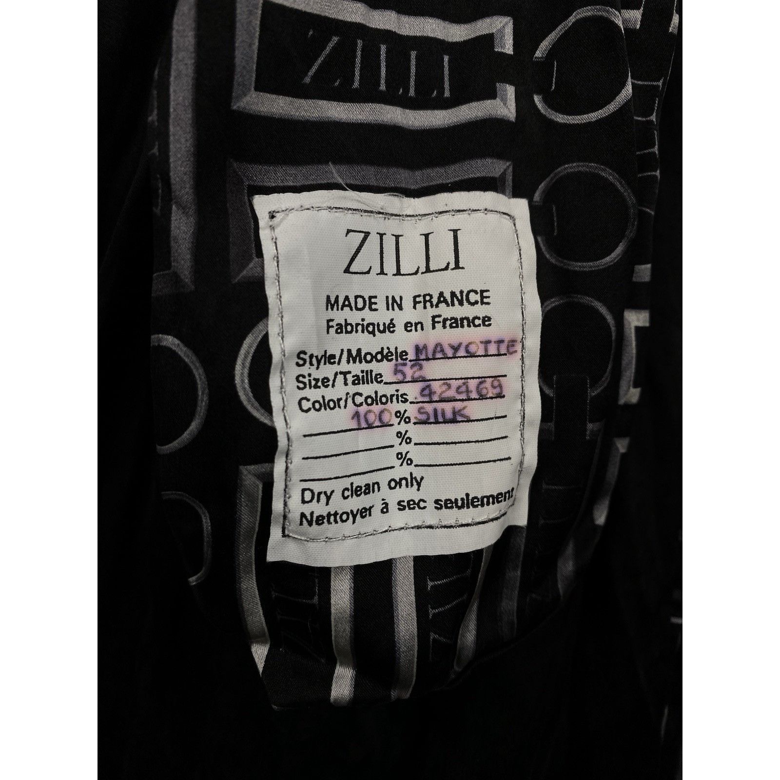 Zilli Zilli Vintage Auth Monogram Men's Black Silk Jacket Size 52 Size US L / EU 52-54 / 3 - 11 Thumbnail