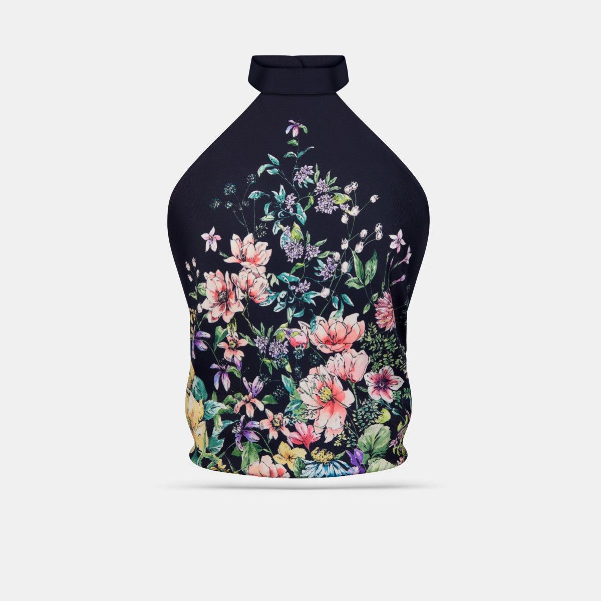Dior o1bcso1str0226 Size:OS/D-Floral Silk Top in Blue/Multicolor Size M / US 6-8 / IT 42-44 - 1 Thumbnail