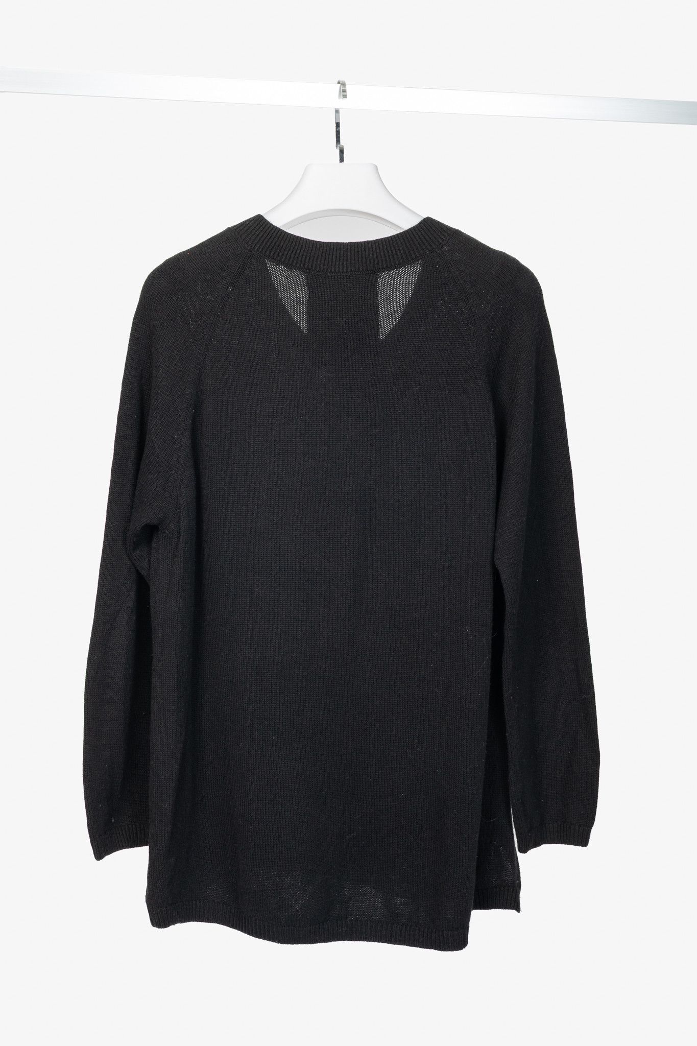 Annette Gortz Annette Gortz AW10 Fero Cotton & Wool Leather-Trim Sweater Size M / US 6-8 / IT 42-44 - 2 Thumbnail