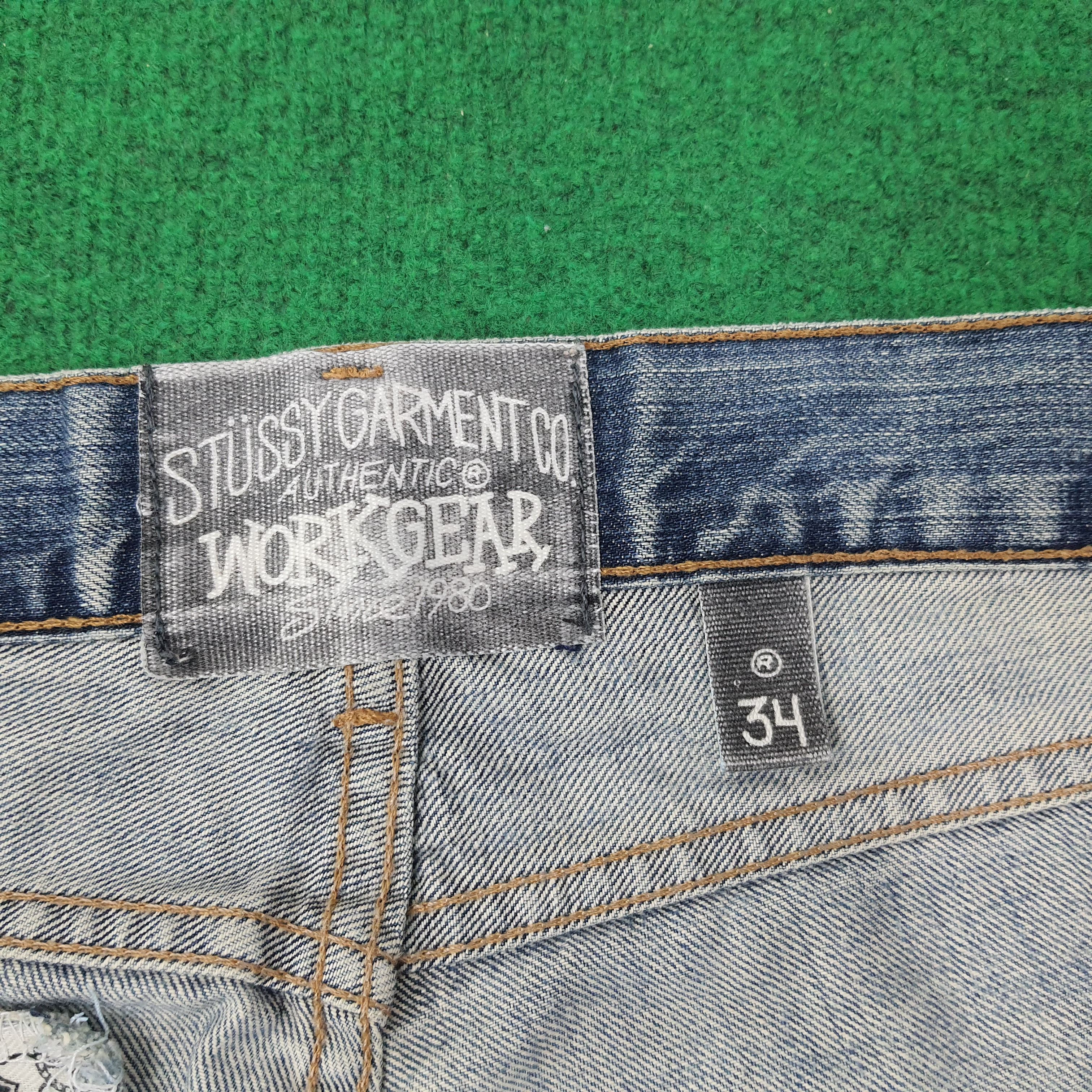 Stussy Vintage Stussy Authentic Workgear Custom Logo Jeans C228N11 Size US 35 - 9 Thumbnail