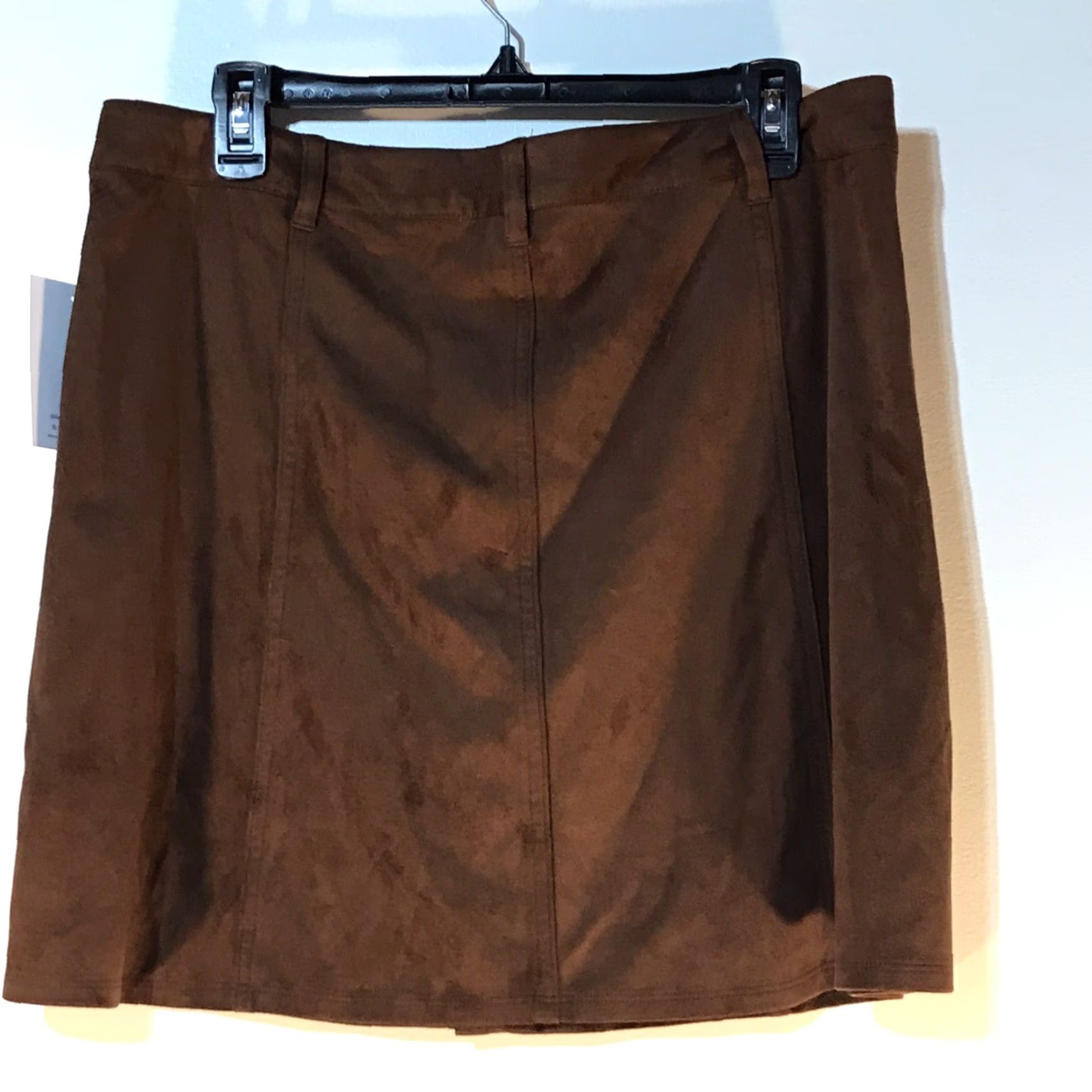 Vintage Love Fire Brown Snap Front Skirt Women's Size 16 Knee Length Comfort Casual Workwear Size 38" / US 16 / IT 52 - 2 Thumbnail