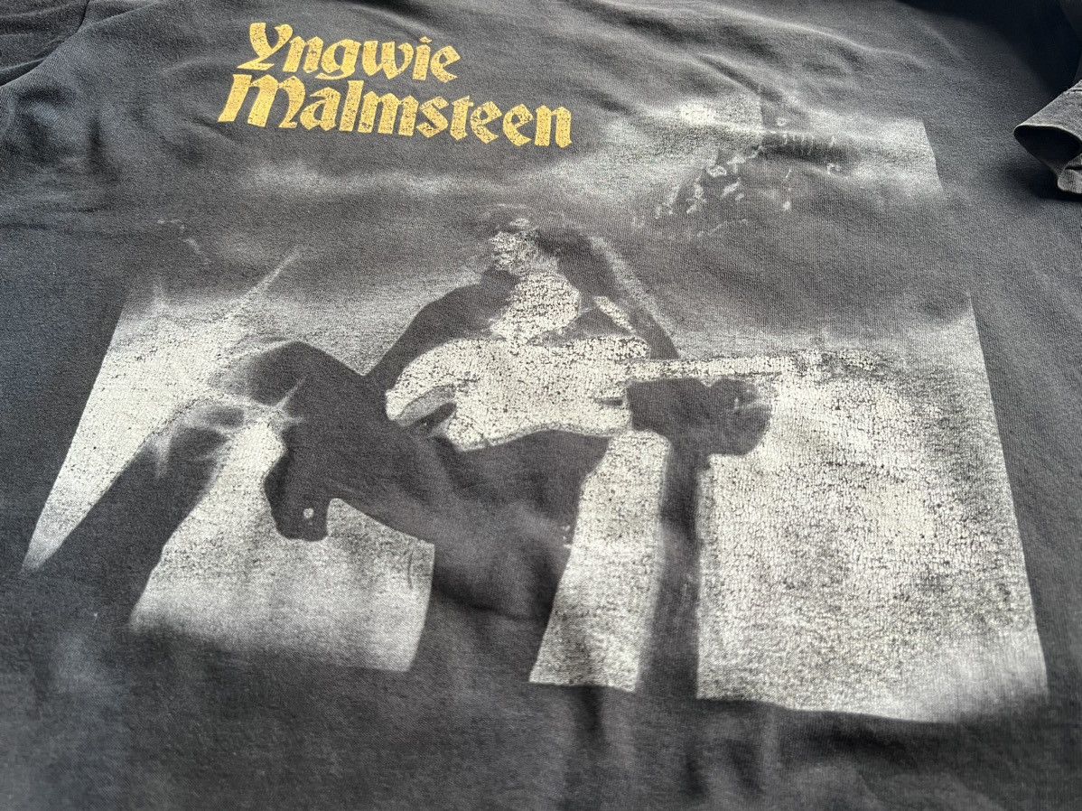 Band Tees × Vintage Vintage Trashed Yngwie Malmsteen The Magnum Opus 95 Tour Tee Size US XL / EU 56 / 4 - 5 Thumbnail