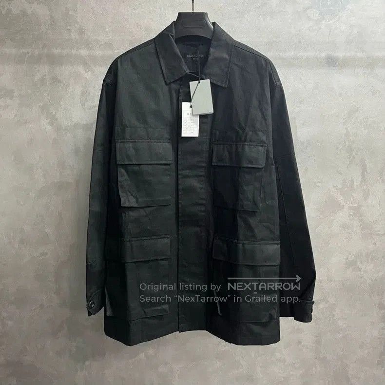 Balenciaga Balenciaga Black Collared Pocket Jacket. Size US XS / EU 42 / 0 - 1 Thumbnail