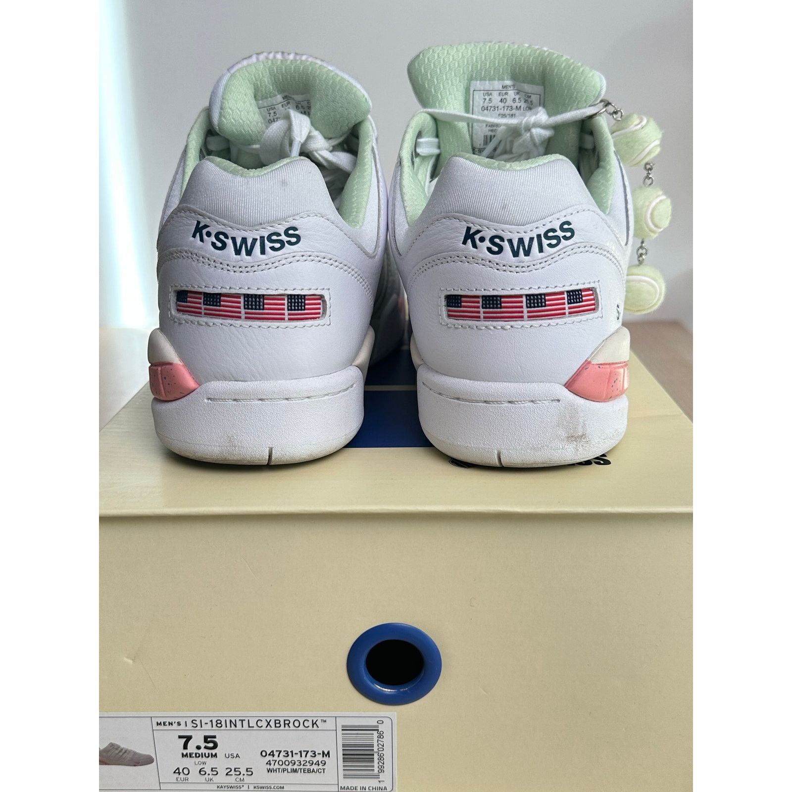 K-Swiss K-Swiss SI-18 x Brocky Marciano White Sneaker - Size 7.5M Size US 7.5 / IT 37.5 - 5 Thumbnail