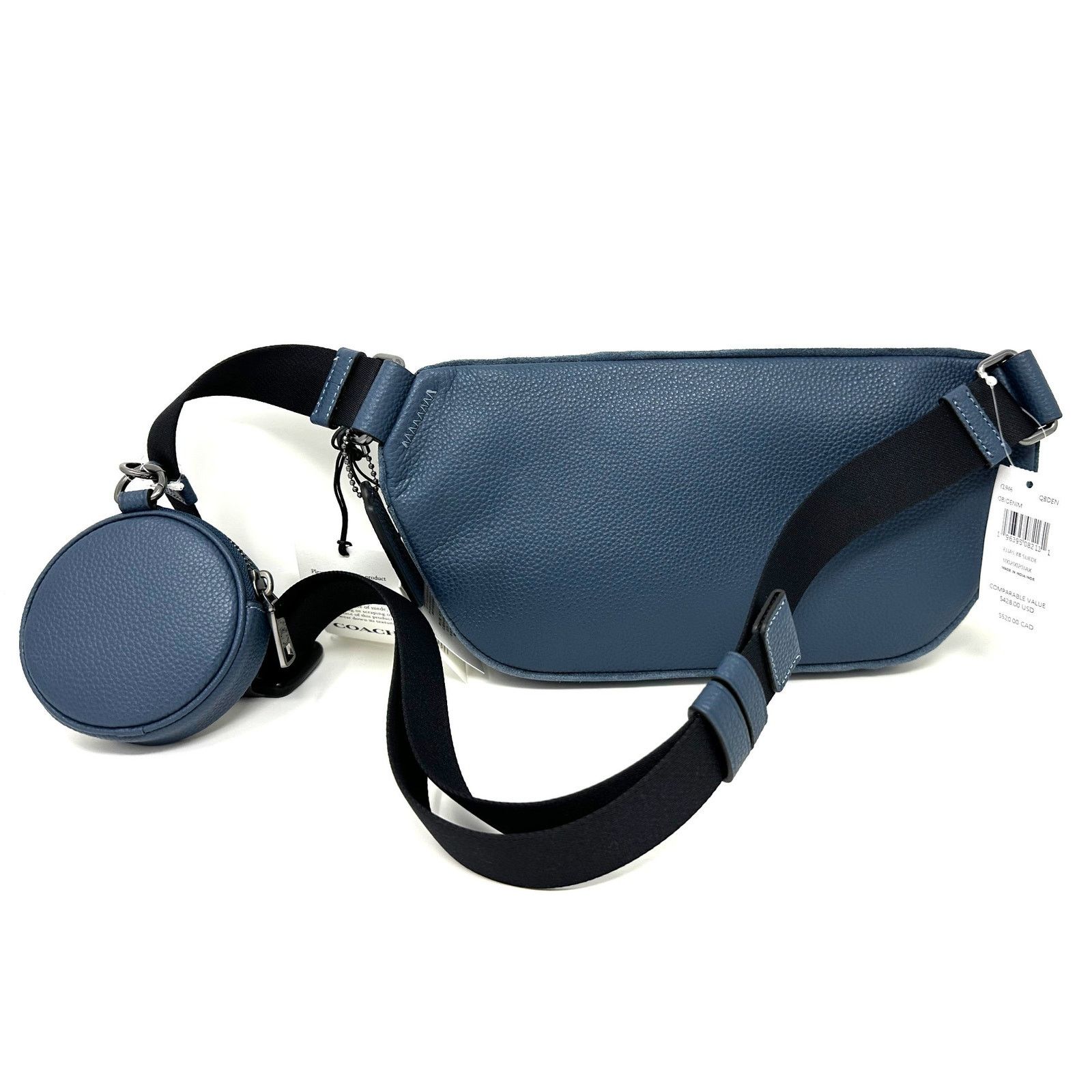 Coach Coach Elias Belt Bag Denim Blue Suede Leather CL946 Size ONE SIZE - 2 Thumbnail