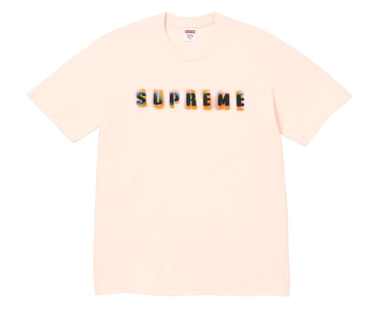 image of Supreme Stencil Tee in Pink, Men's (Size Small)