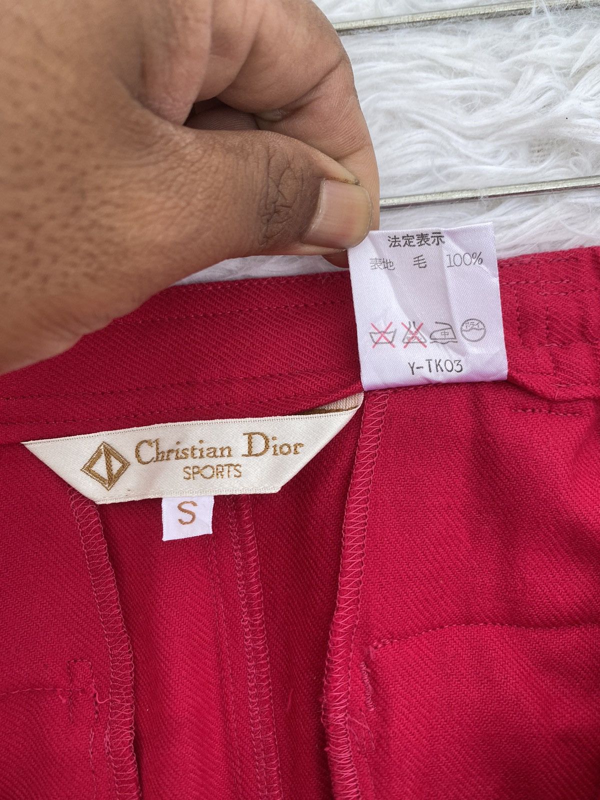 Christian Dior Monsieur Rare Vintage 90s Christian Dior Red Skirt Size 27" / US 4 / IT 40 - 11 Thumbnail