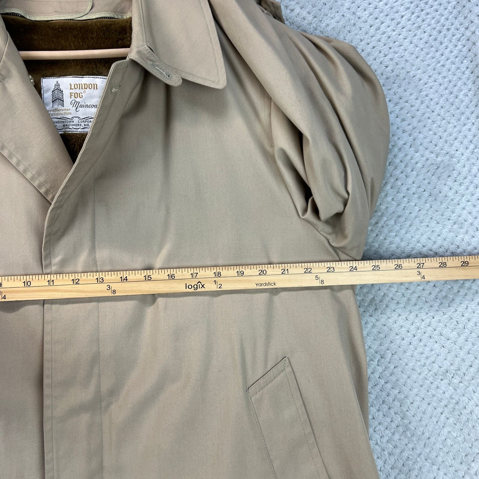 London Fog Vintage London Fog Mens Maincoats Canvas Trench Coat 42R Size US XS / EU 42 / 0 - 13 Thumbnail