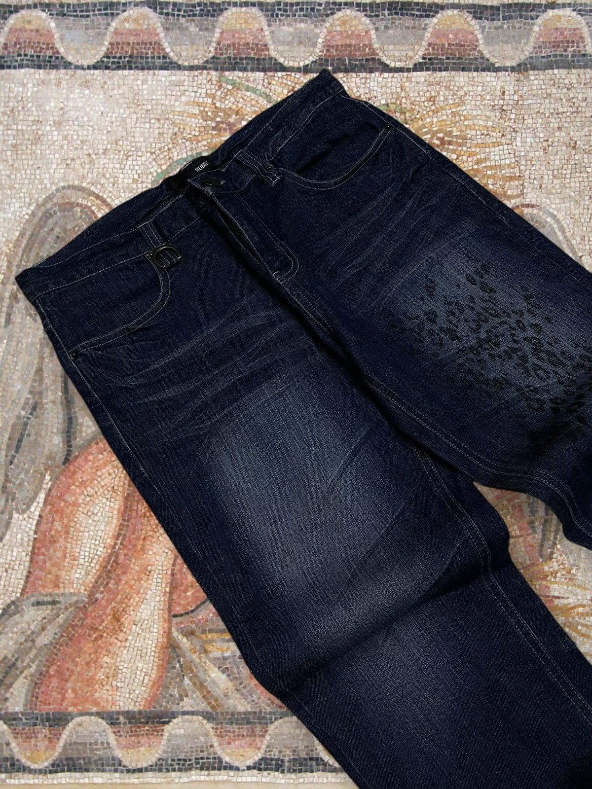 Japanese Brand Vintage Og 1990s Designer Japan Rubik Leopard Print Denim Size US 32 / EU 48 - 7 Thumbnail