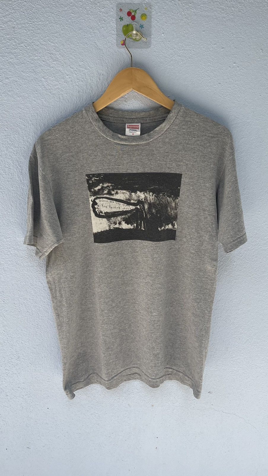 image of Supreme X David Lynch 2011 Photo Tee in Grey, Men's (Size Medium)