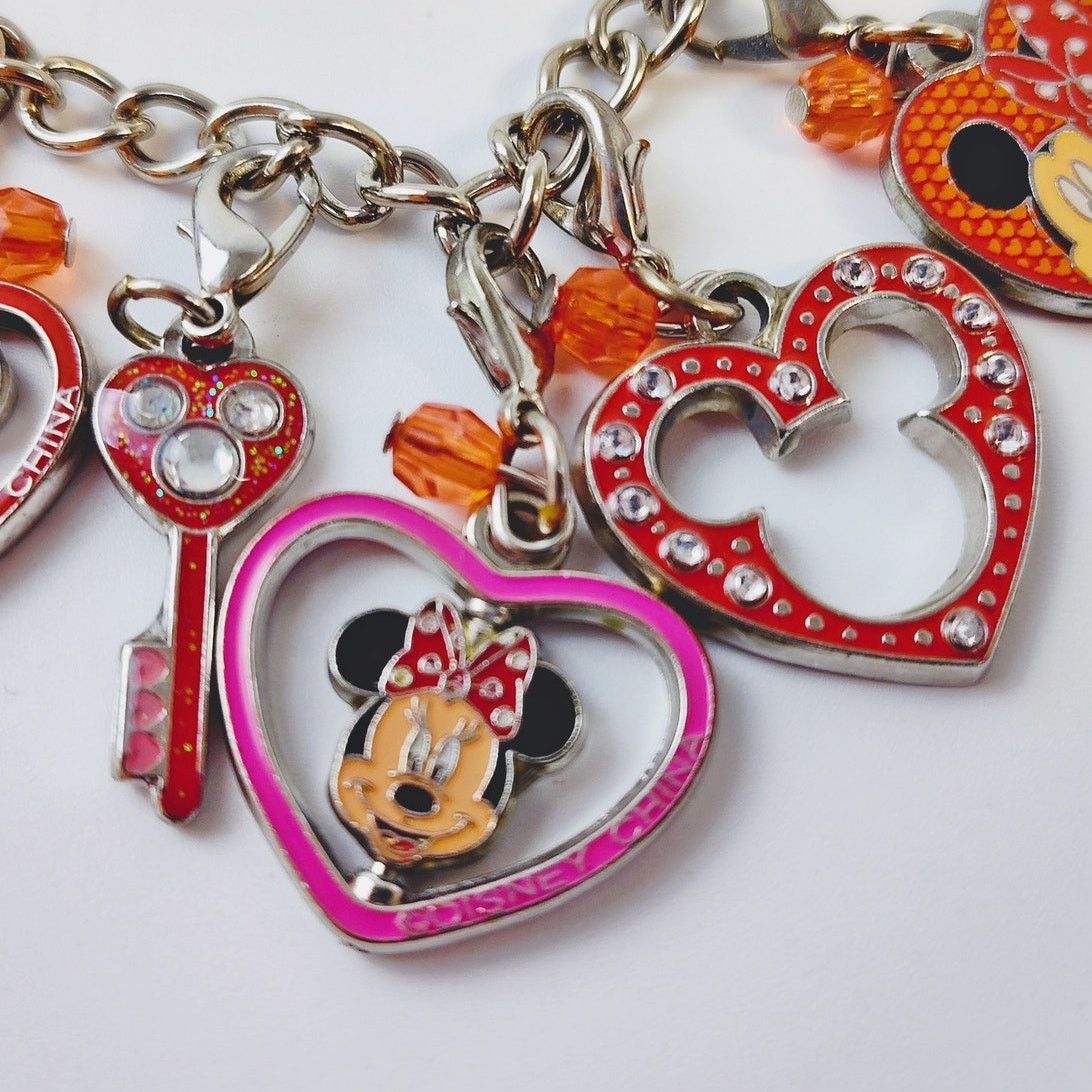 Disney Disney Mickey & Minnie Love Charms Bracelet Red Heart Size ONE SIZE - 3 Thumbnail