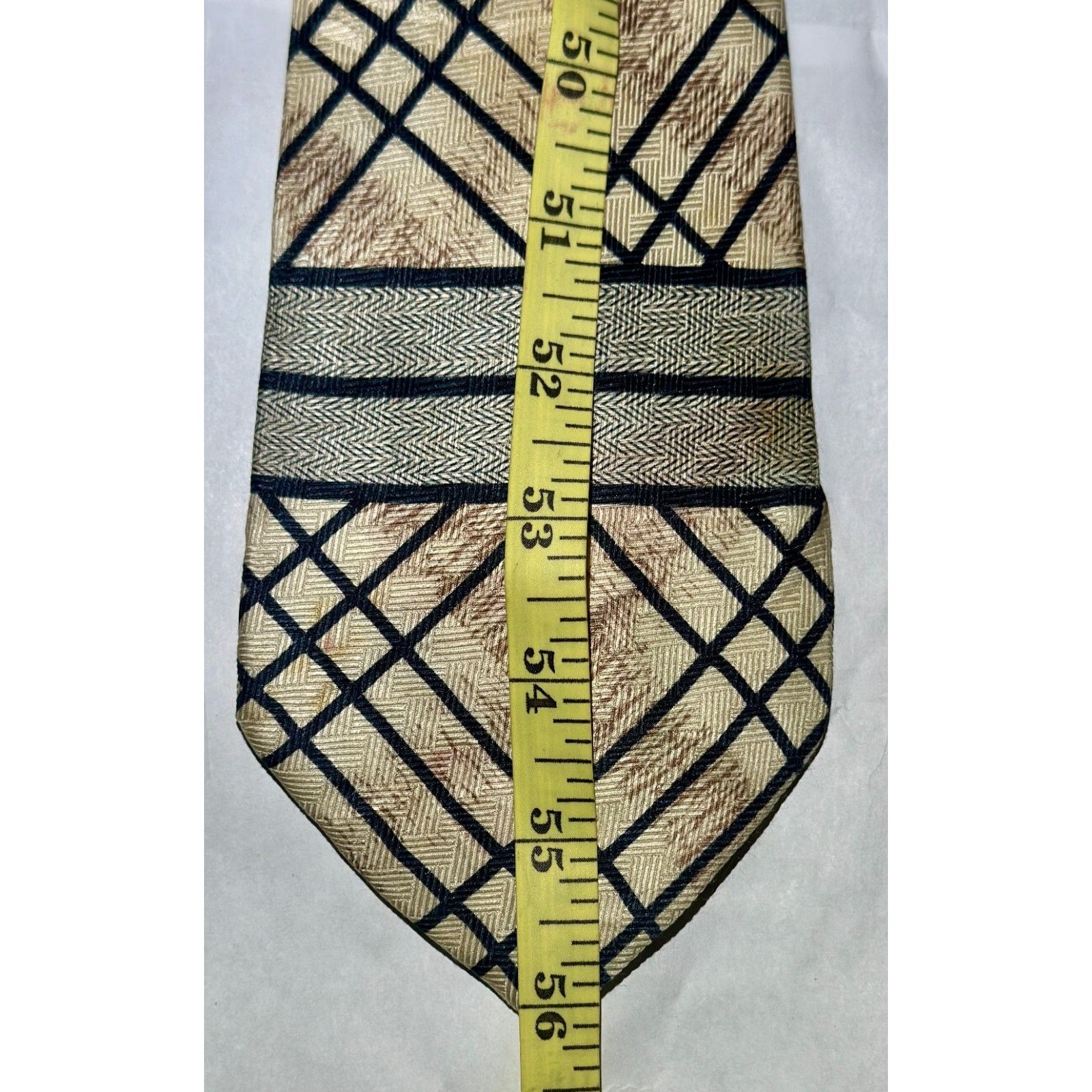 Other Vtg Silk Ties Bruno Rossi Italy Bardelli Roma Lattice Retro Size ONE SIZE - 6 Thumbnail