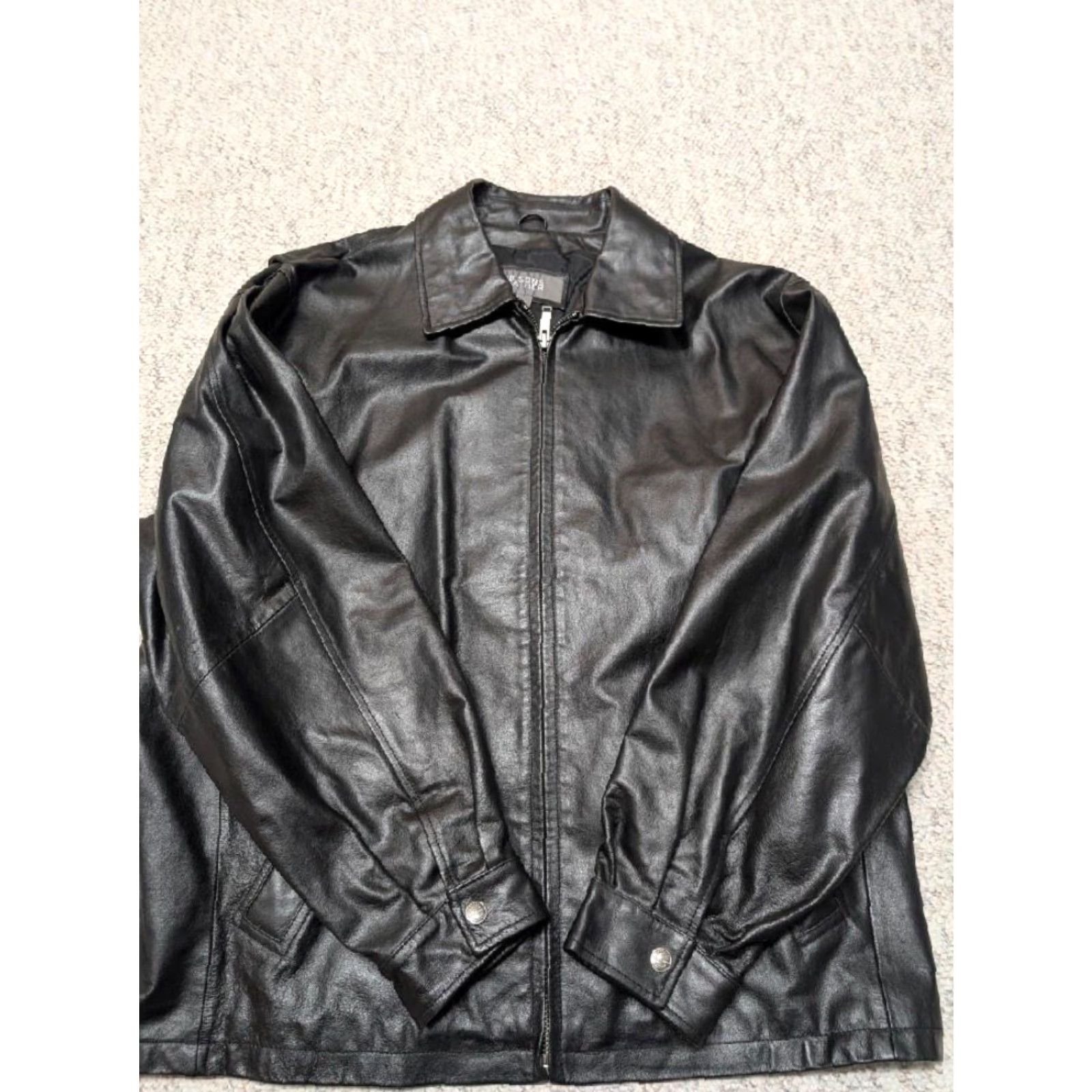 Vintage VINTAGE Wilsons Leather Jacket Men L Black Leather Motorcycle Jacket 1990s Loose stiff cowhide Size L Mens Size US L / EU 52-54 / 3 - 4 Thumbnail
