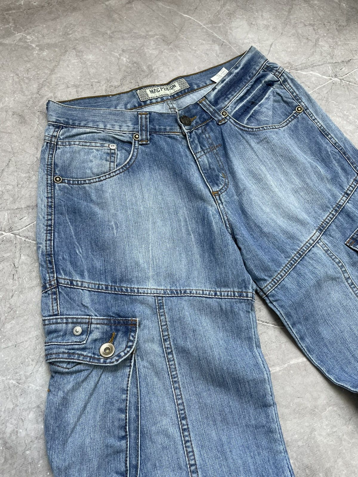 Tornado Mart baggy cargo denim distressed y2k pants tornado mart style Size US 31 - 5 Thumbnail