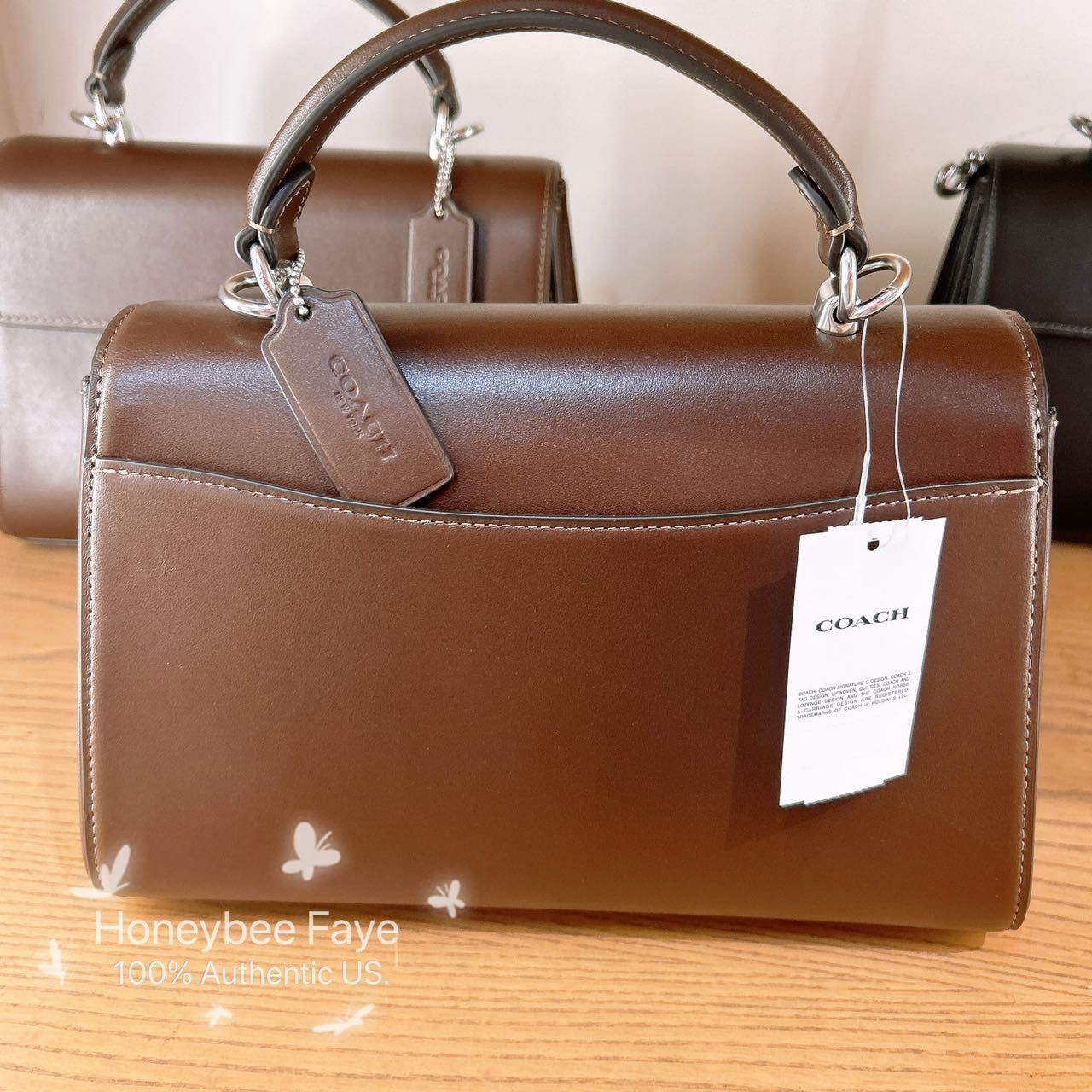 Coach Eliza Top Handle Bag Silver/Maple CT852 Size ONE SIZE - 2 Thumbnail