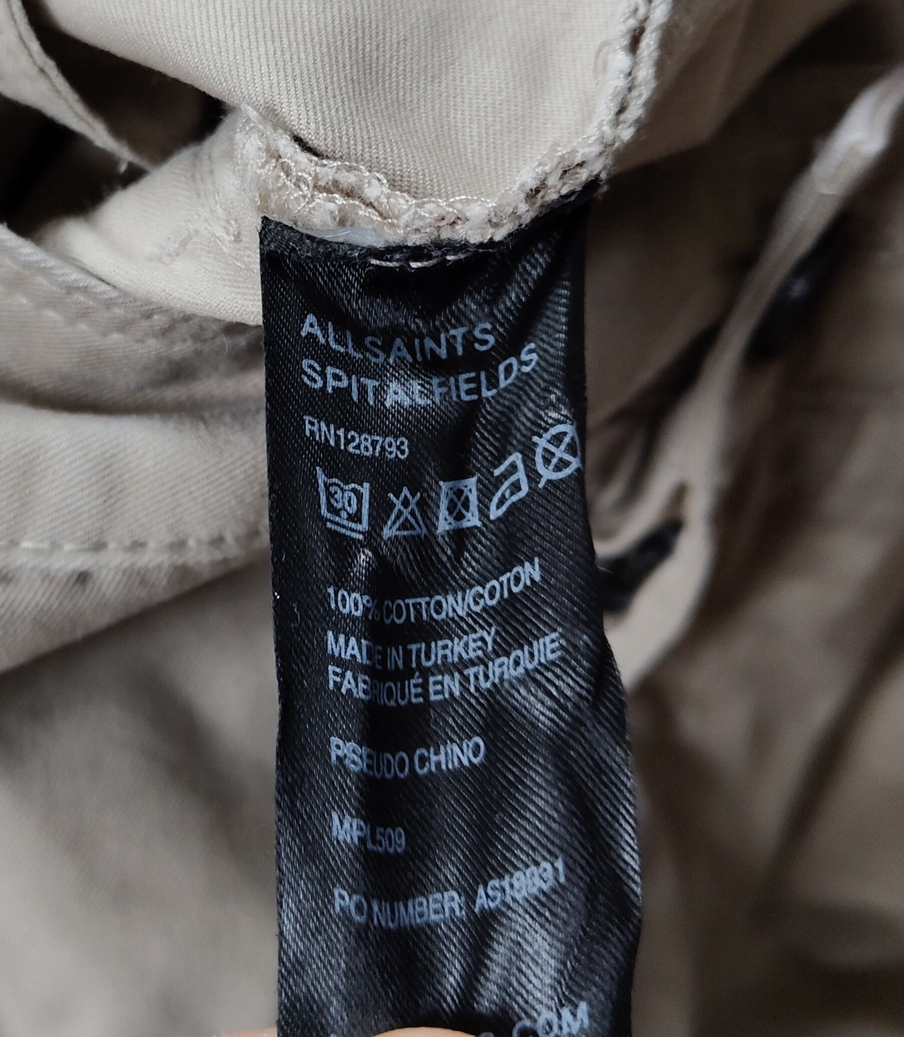 Allsaints Allsaints Pseudo Chino Pants sz W32 Size US 32 / EU 48 - 9 Thumbnail