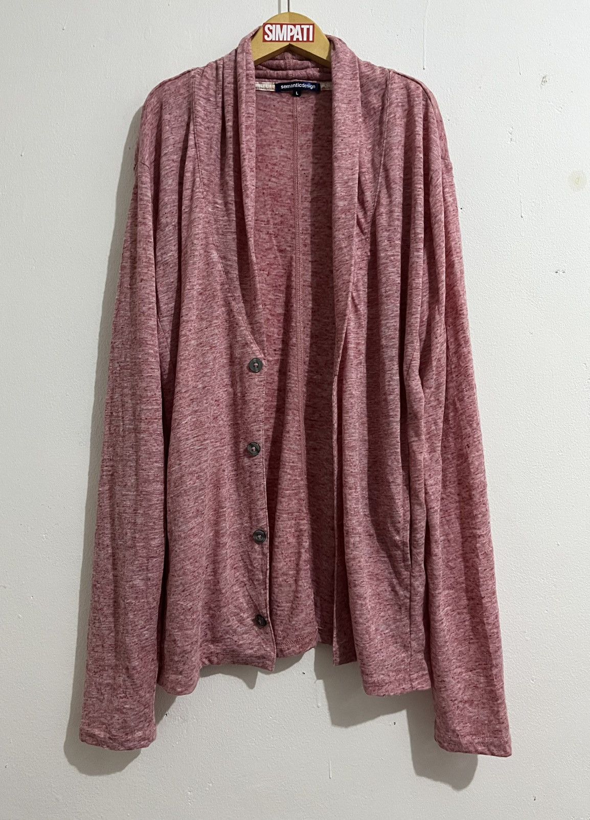 semanticdesign Semanticdesign Pink Cardigan Size L / US 10 / IT 46 - 1 Thumbnail