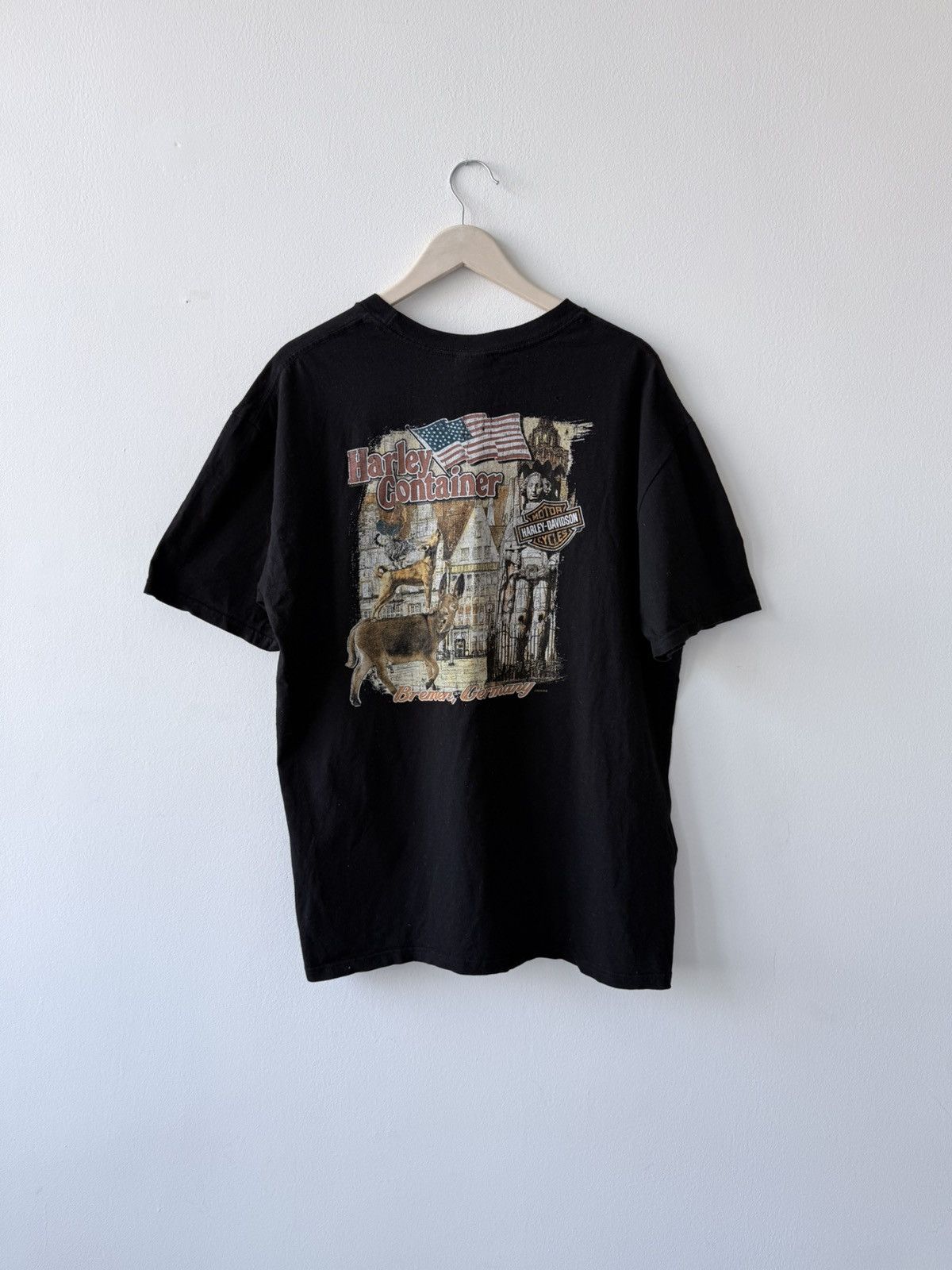Harley Davidson Vintage 2015 Harley Davidson Police Girl T Shirt Size US XL / EU 56 / 4 - 6 Thumbnail