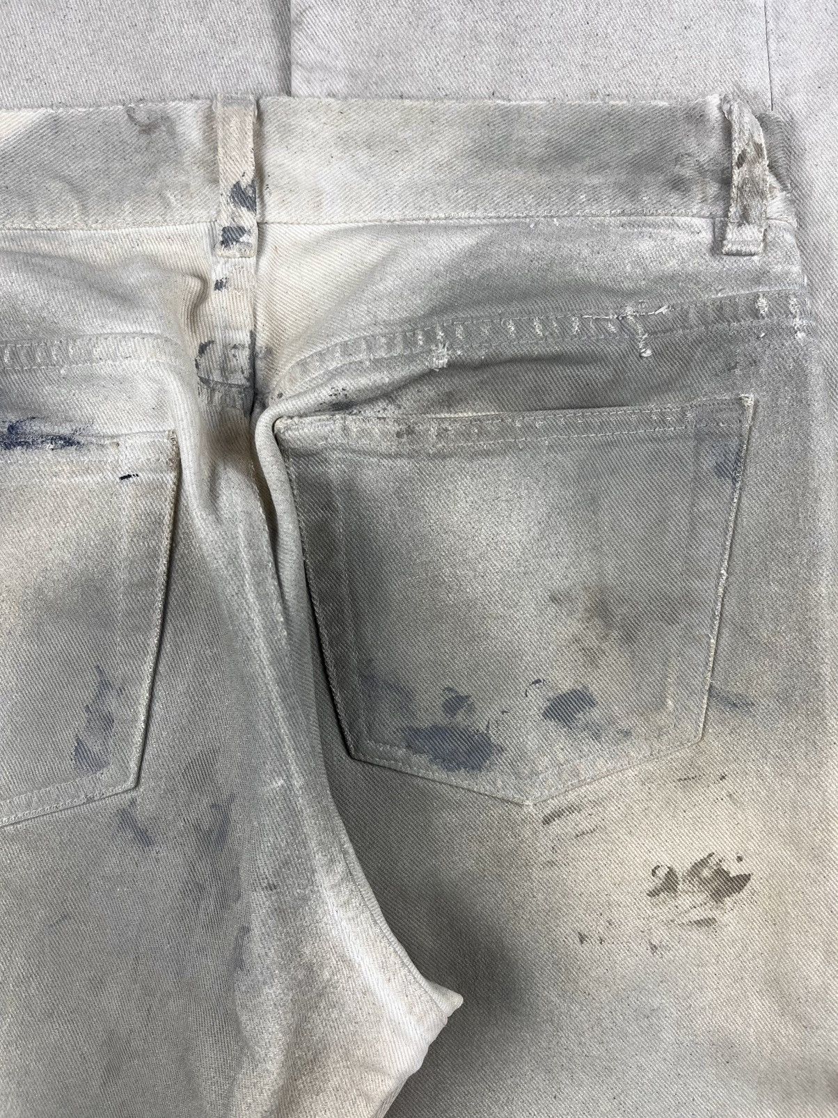 Helmut Lang SS03 Helmut Lang Dirty White Stained Bootcut Painter Denim Size US 30 / EU 46 - 4 Thumbnail