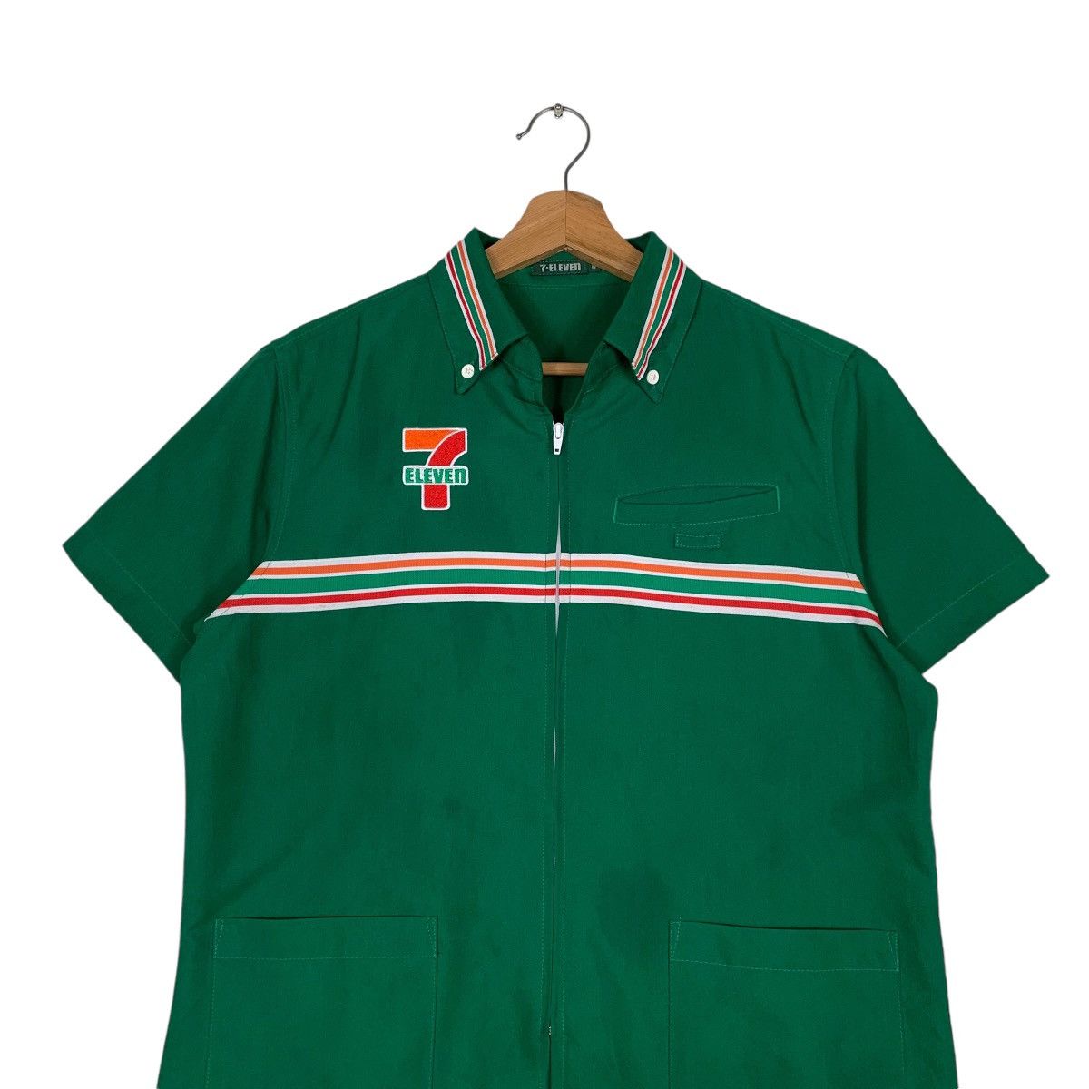 Japanese Brand Vintage 7 Eleven Japanese Worker Uniform Shirt Size US M / EU 48-50 / 2 - 2 Thumbnail