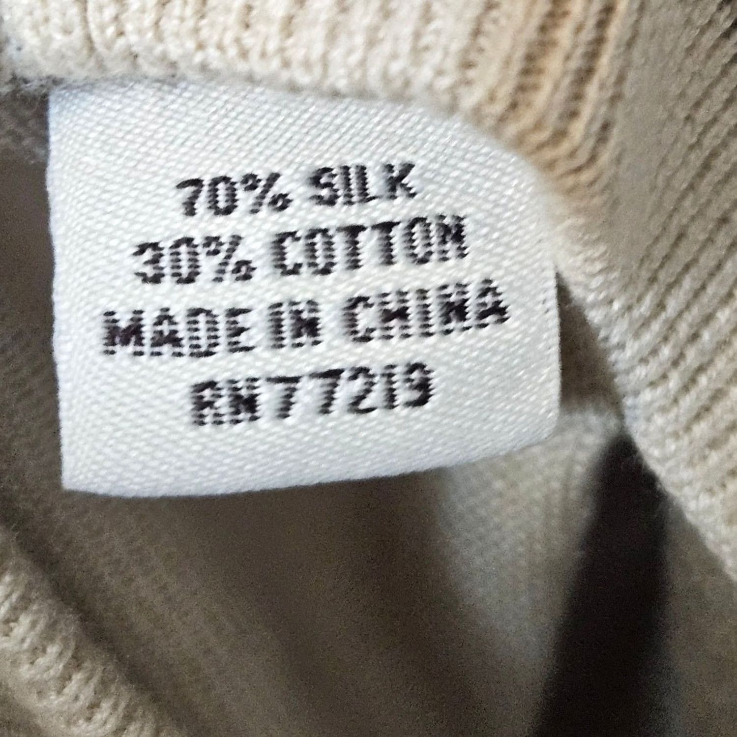 Pronto Uomo Pronto Uomo Sweater Mens L Cream Silk Size Beige Pullover Knit Long Sleeve Crew Size US L / EU 52-54 / 3 - 5 Thumbnail