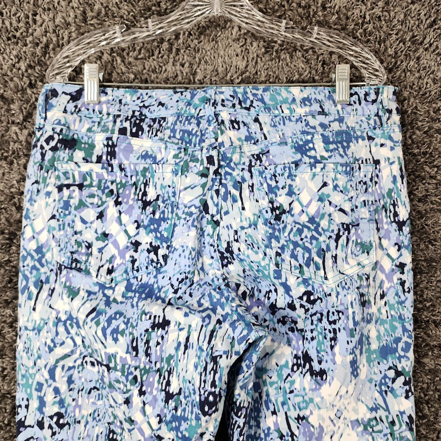 Nine West Nine West Chrystie Womens Blue Patterned Jean Capris Size 14 Jeans Capris Womens Blue 14 Nine West Chrystie Patterned Jeans Capris Size 36" / US 14 / IT 50 - 7 Thumbnail