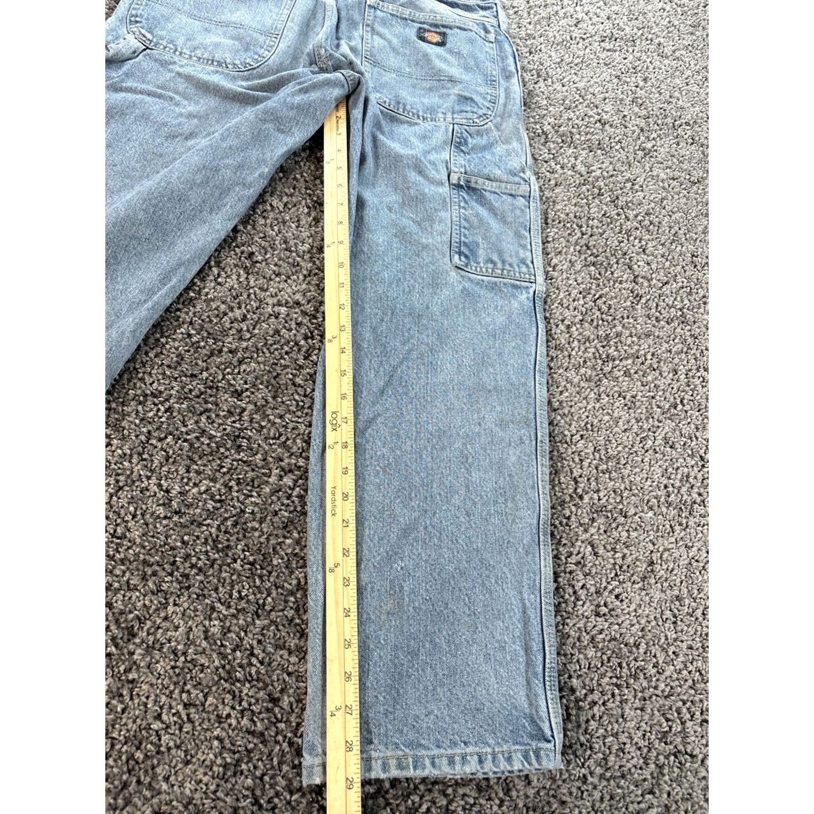 Dickies VINTAGE Dickies Carpenter Jeans 34x29 Blue Distressed Workwear 90s Grunge Skater Dickies Carpenter Pants Mens Regular Loose Fit Jacket? Size US 34 / EU 50 - 2 Thumbnail